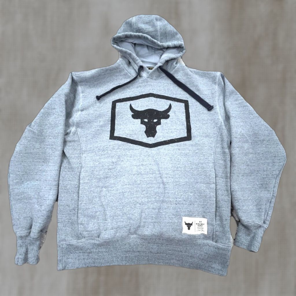 Under Armour Under Armour Hoodie Men Medium Gray Graphic Pullover Sweatshirt Project Rock Classic Sports Size US M / EU 48-50 / 2 - 1 Thumbnail