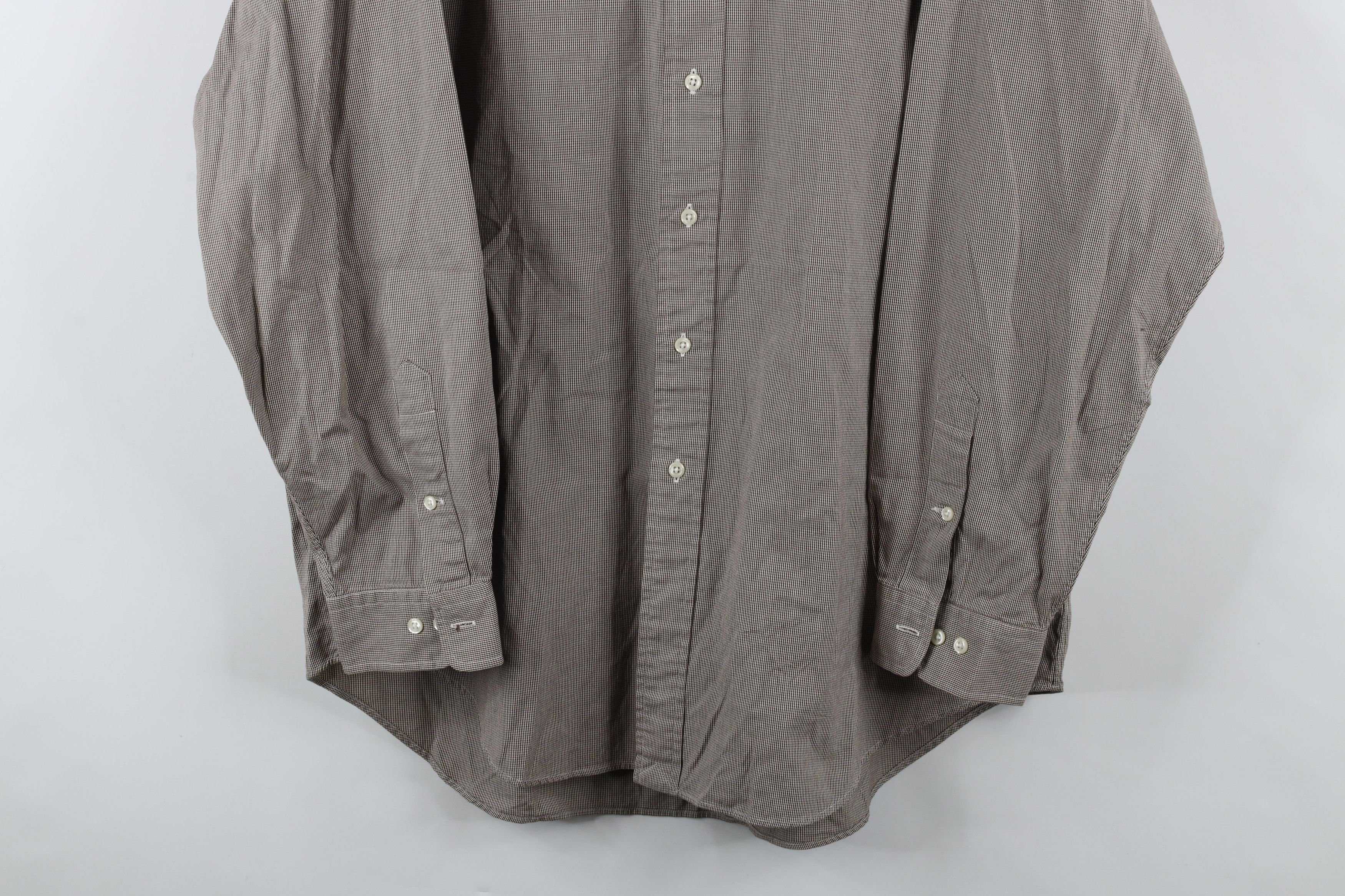 Ralph Lauren × Vintage Vintage 90s Ralph Lauren Houndstooth Button Down Shirt Size US L / EU 52-54 / 3 - 3 Thumbnail