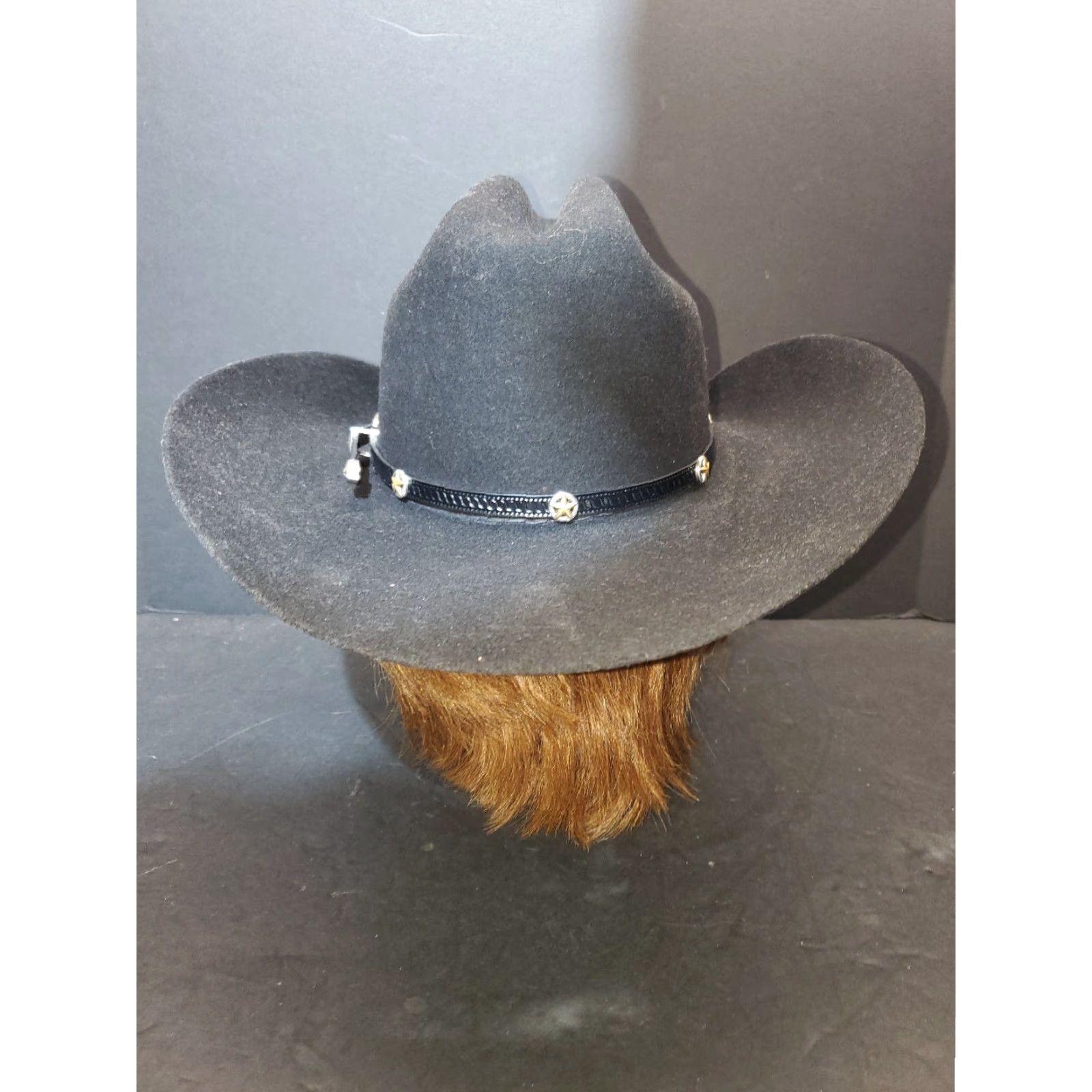 Vintage VINTAGE Larry Mahan’s Signature 3X Premium Beaver Cowboy Western Hat Size 7 Aged Black Mens Size ONE SIZE - 4 Thumbnail