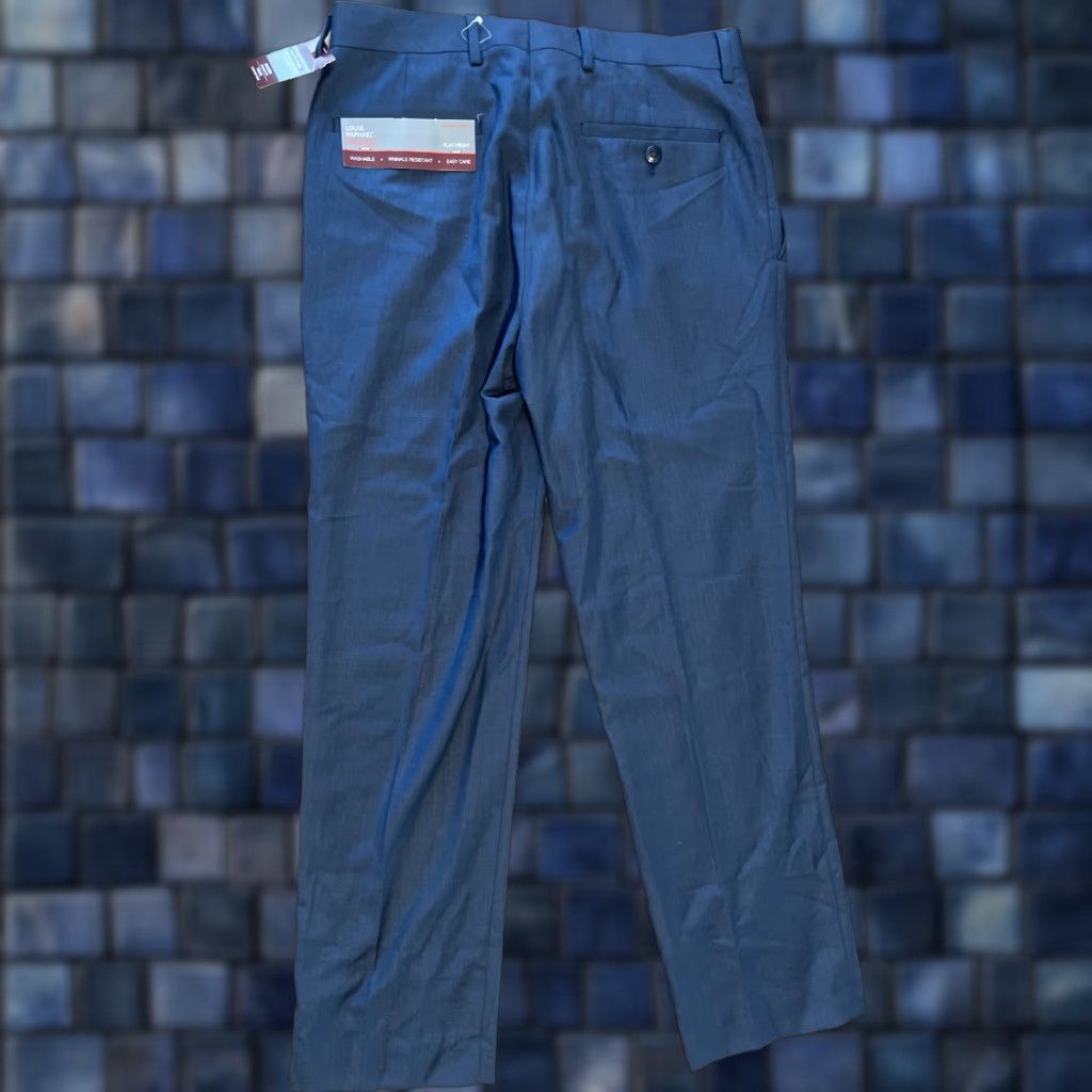 Vintage NWT Louis Raphael Dress Pants Navy Blue 30x30 Straight Fit Regular Mens Pants Dress Pants Business Travel Formal Workwear Shirt Size US 30 / EU 46 - 1 Thumbnail