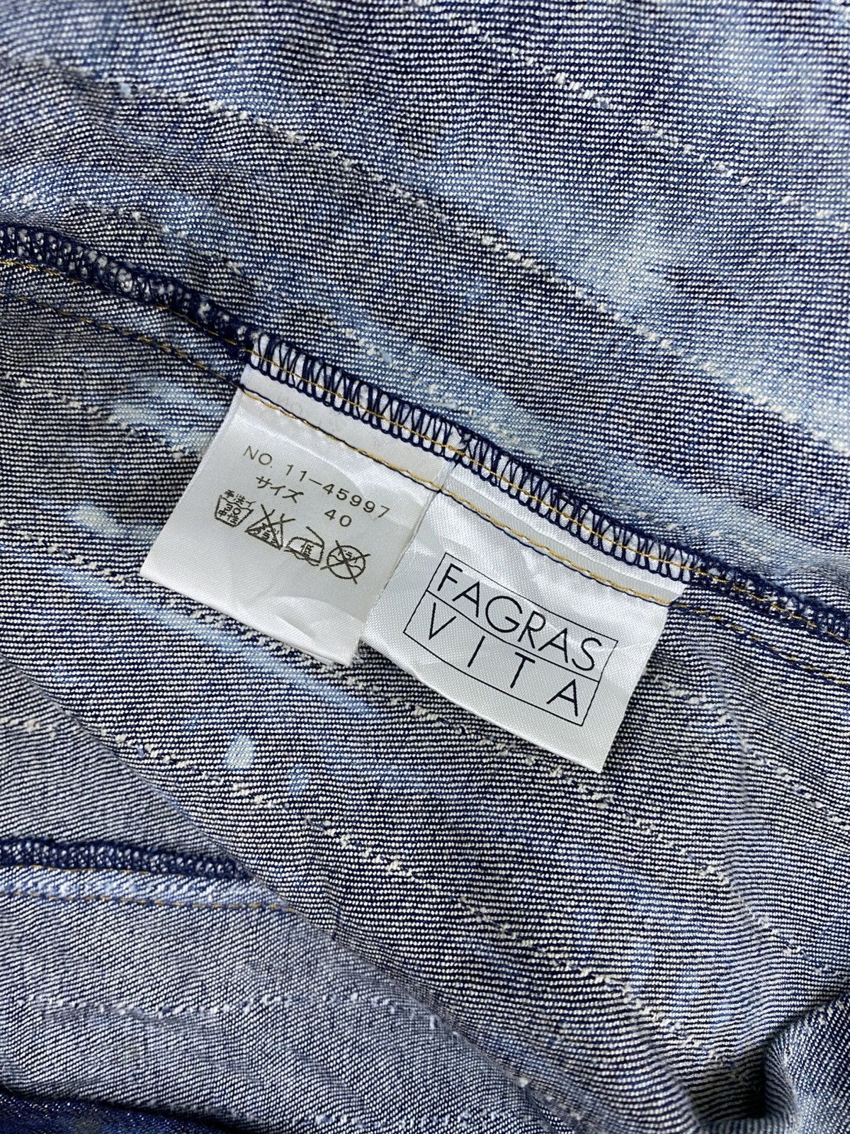 Japanese Brand Vintage Fagras Vita Boro Distressed Patchwork Denim Jacket Size US S / EU 44-46 / 1 - 10 Thumbnail