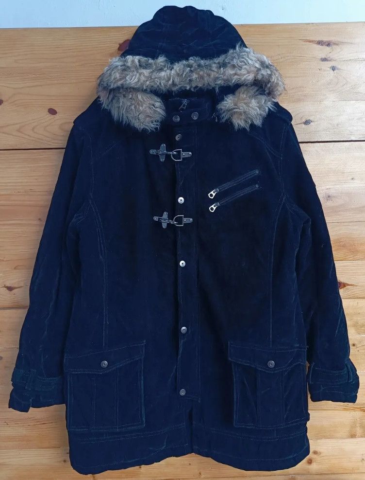14th Addiction Black Fur Coat Velour Jacket Size US L / EU 52-54 / 3 - 1 Thumbnail