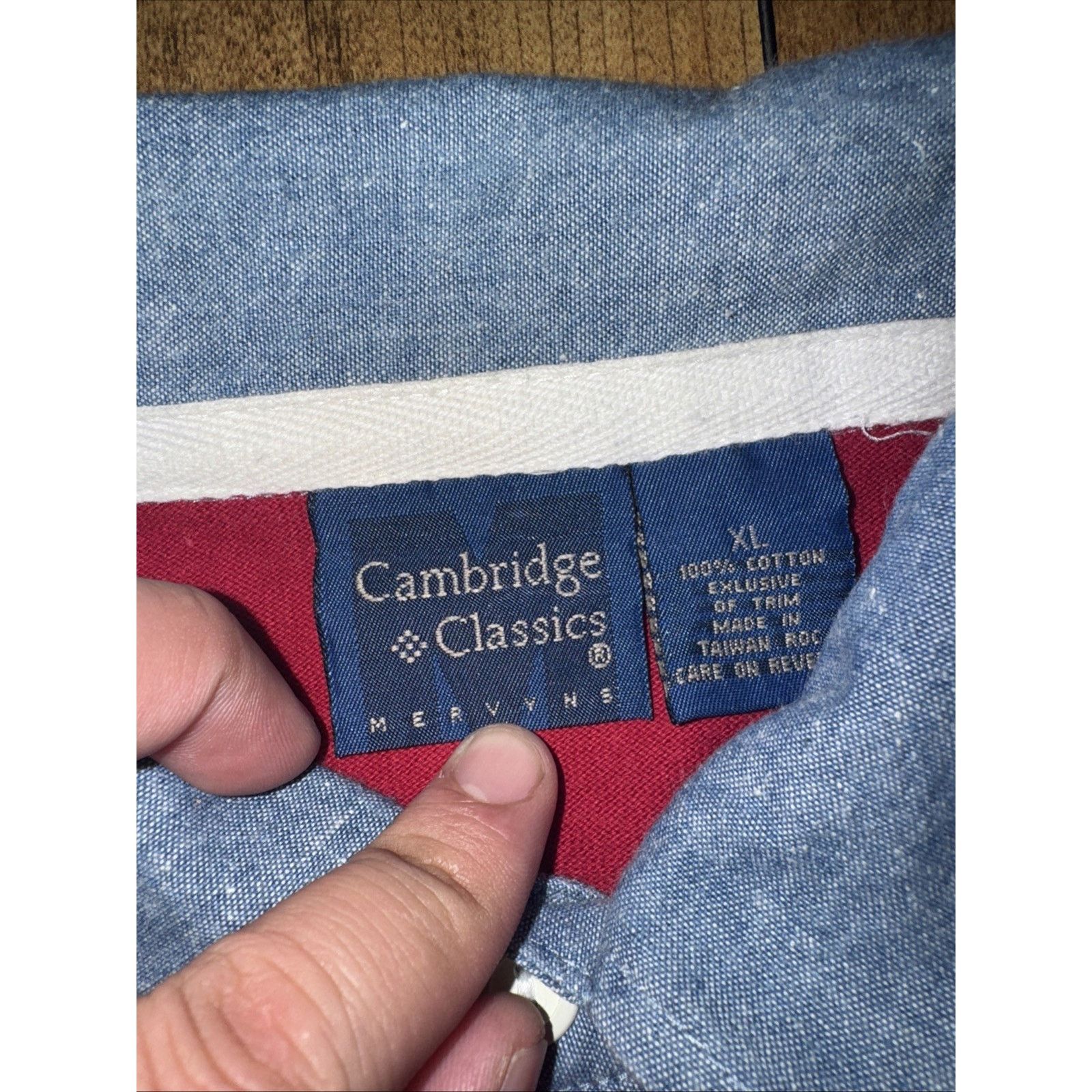 Vintage Cambridge Classic Rugby Shirt XL Red Stripe 90s Long Sleeve Size US XL / EU 56 / 4 - 3 Thumbnail