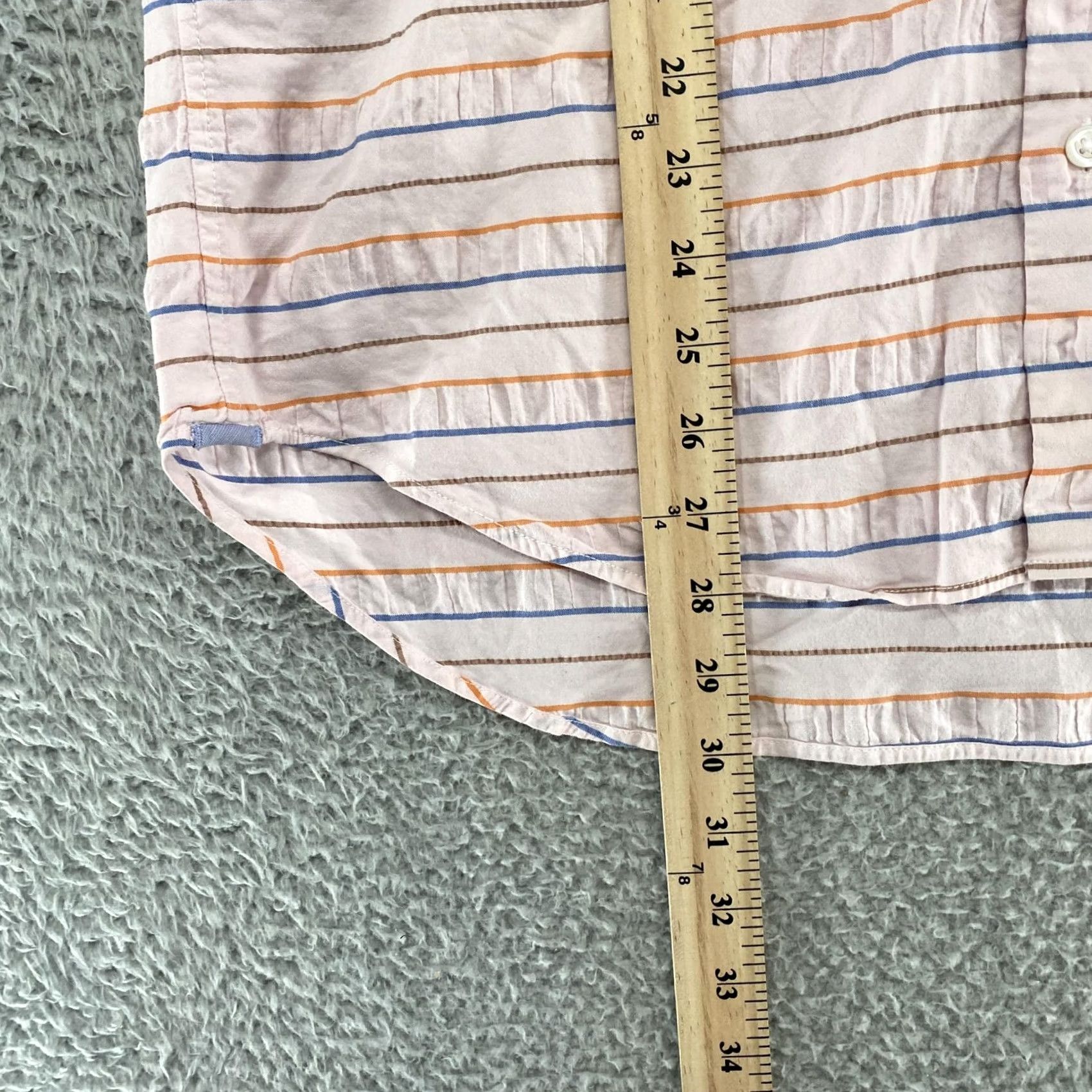 Bonobos Bonobos Stretch Shirt Mens L Pink Striped Seersucker Button Up Summer Size US L / EU 52-54 / 3 - 4 Thumbnail