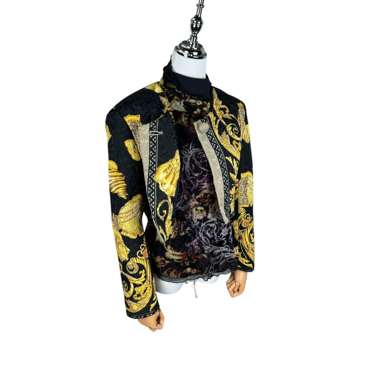 Vintage ☀️80s LA CHATTE CROPPED WOMEN JACKET LIKE HERMES Size S / US 4 / IT 40 - 3 Thumbnail