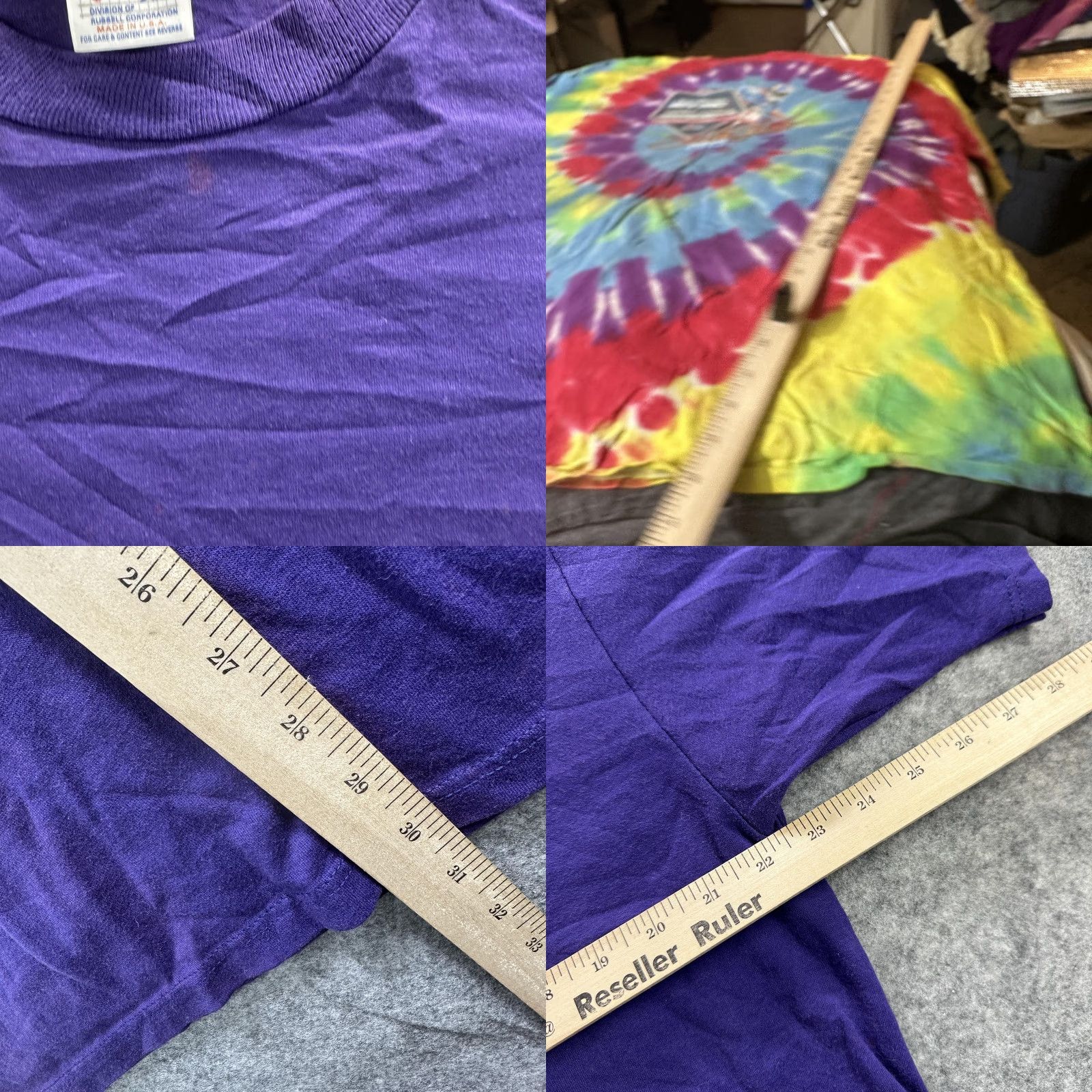 Jerzees VINTAGE Jerzees Shirt Mens XL Purple Blank 90s Tee Crew Neck Short Sleeve Cotton Blend Polyester Blend Single Stitch Made USA Size US XL / EU 56 / 4 - 8 Thumbnail