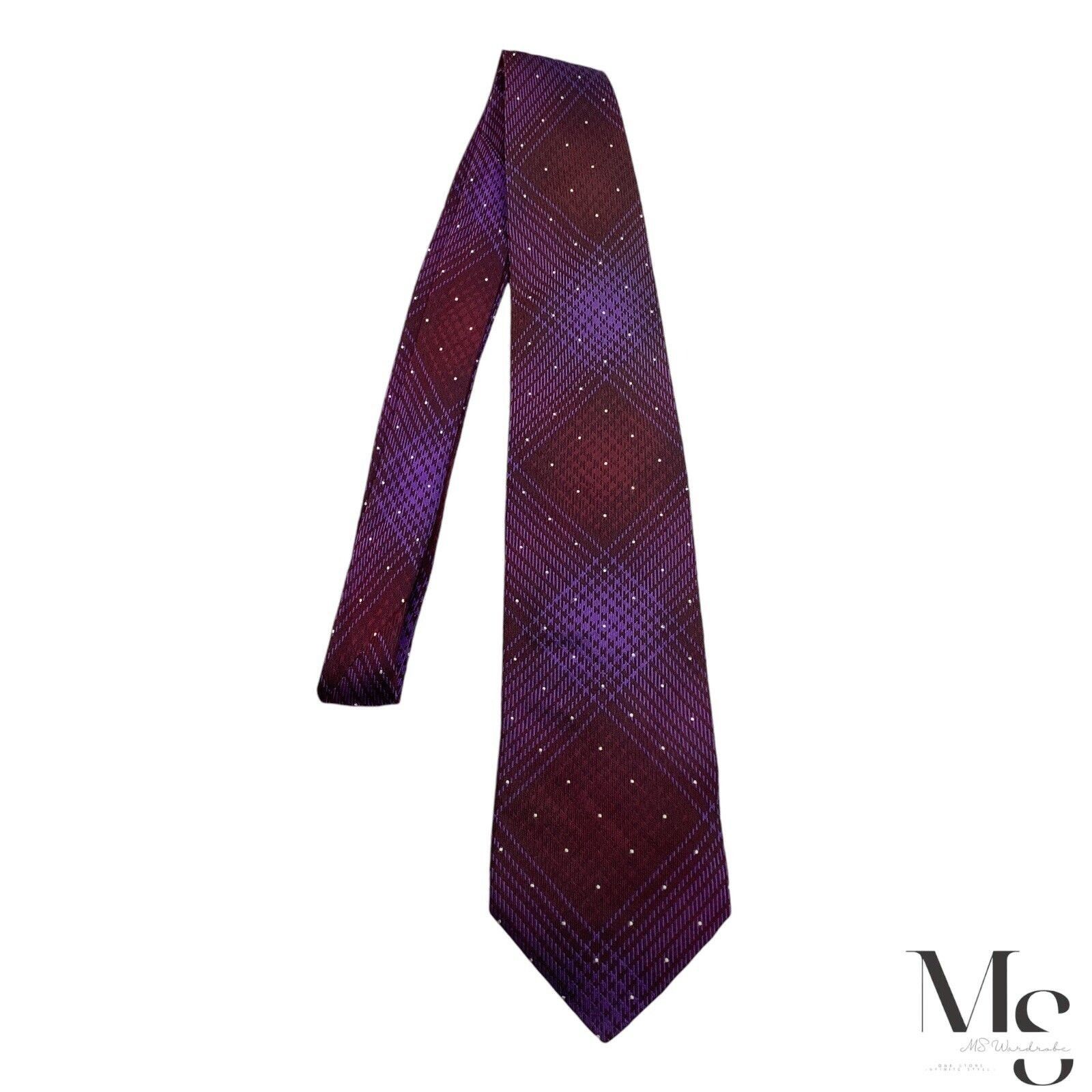Missoni MISSONI Purple Multi Pattern Luxury Silk Tie Made In Italy W Size ONE SIZE - 6 Thumbnail
