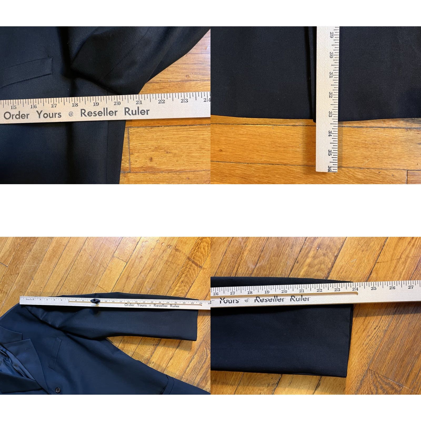Versace VINTAGE Versace Versus Blazer Men Black 54 Three-Button Notch Lapel Wool Solid 40 Chest Regular Fit Front Three-Button JACKET Size 54R - 10 Thumbnail