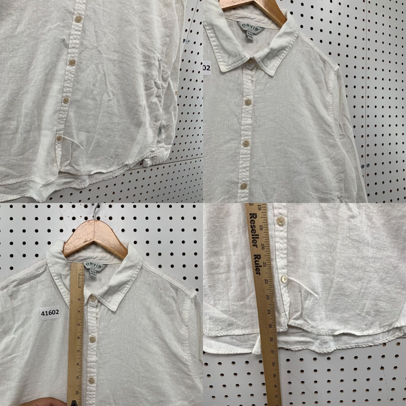 Orvis Orvis Linen Blend Button Shirt Womens XL White Long Sleeve 22x27 Size XL / US 12-14 / IT 48-50 - 8 Thumbnail