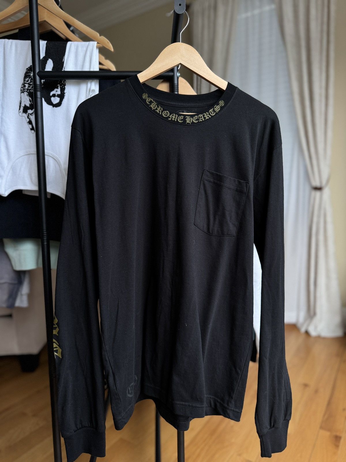 Chrome Hearts Chrome Hearts Olive Neck Logo Longsleeve Size US L / EU 52-54 / 3 - 2 Thumbnail