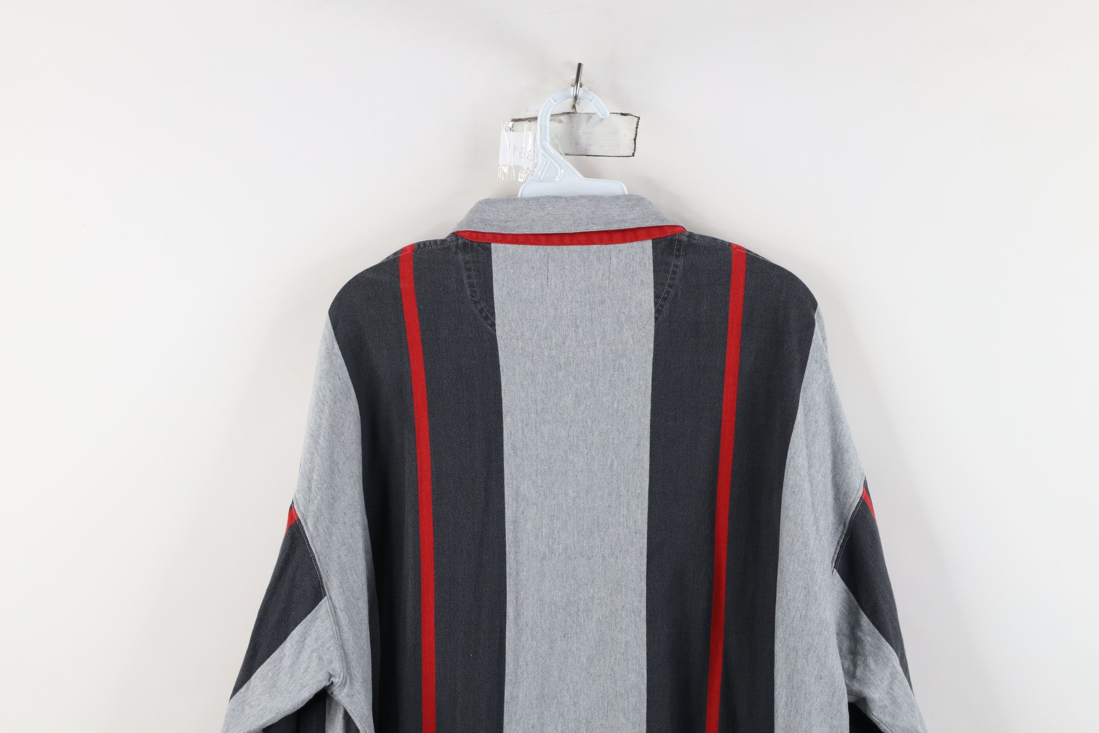 Vintage Vintage 90s Streetwear Long Sleeve Rugby Polo Shirt Gray Size US XL / EU 56 / 4 - 12 Thumbnail
