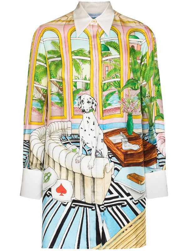 Casablanca o1mle0424 Twill Button Through Dress Dream in Multicolor Size XXS / US 00 / IT 34 - 1 Thumbnail