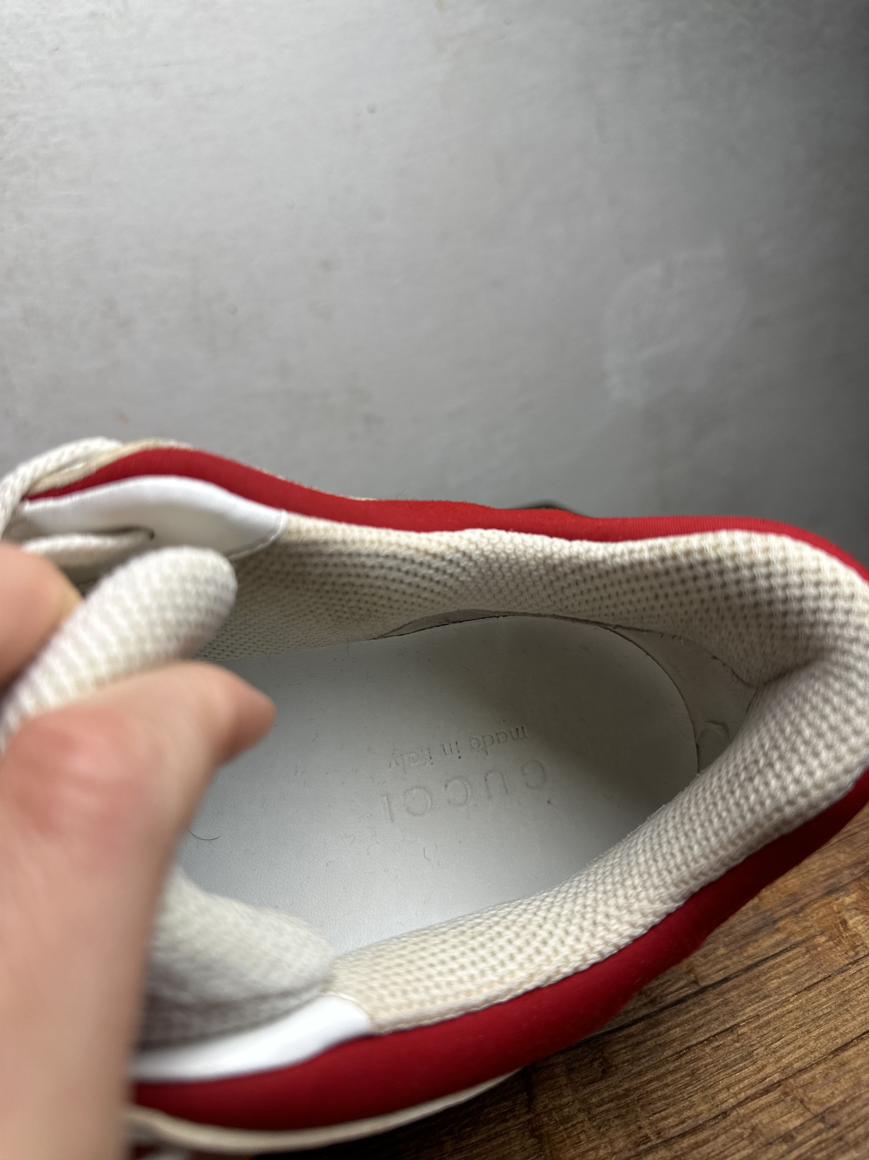 Gucci Gucci Basket Low White Demetra Red Sneakers Size US 10 / EU 43 - 13 Thumbnail