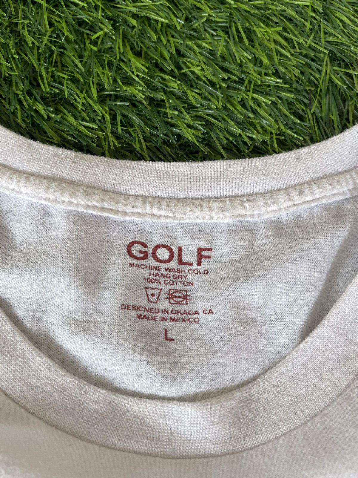 Trashed🔥Golf Wang🔥Multi Color 3D Logo Tee Cream