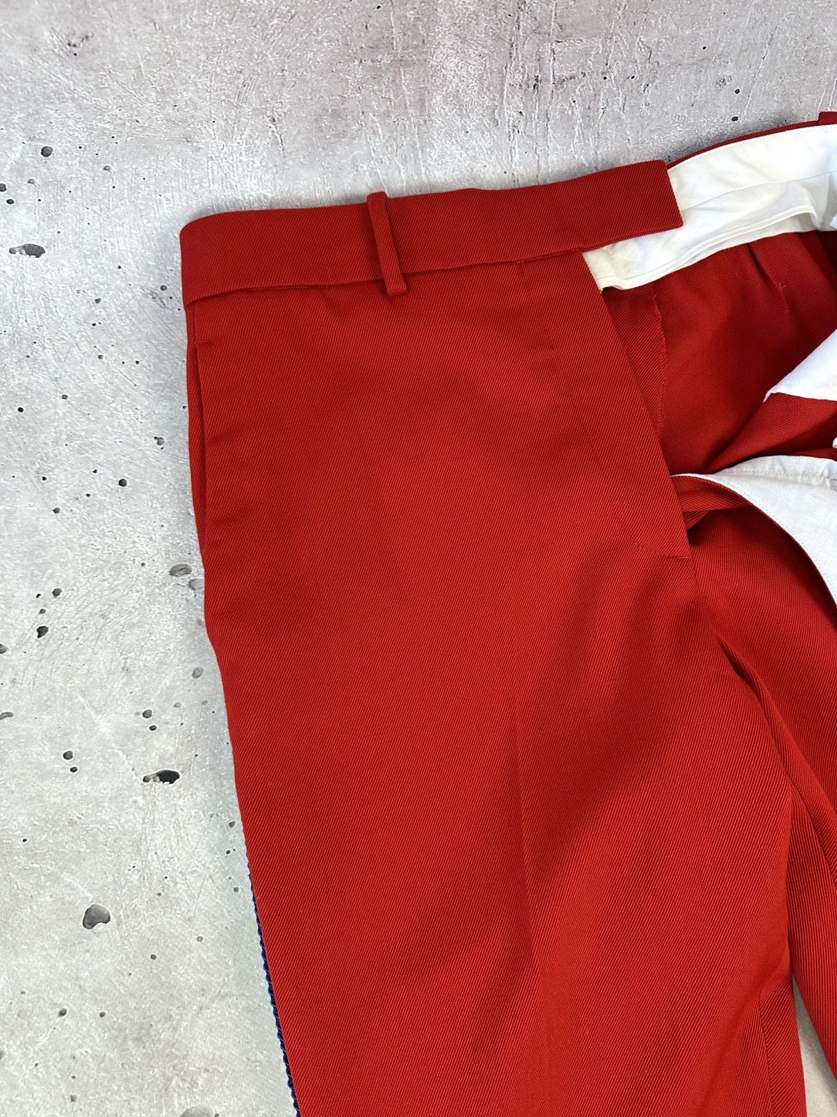 Calvin Klein 205W39NYC Calvin Klein 205W39NYC Wool Twill Red Women’s Trousers Size 34" / US 12 / IT 48 - 10 Thumbnail