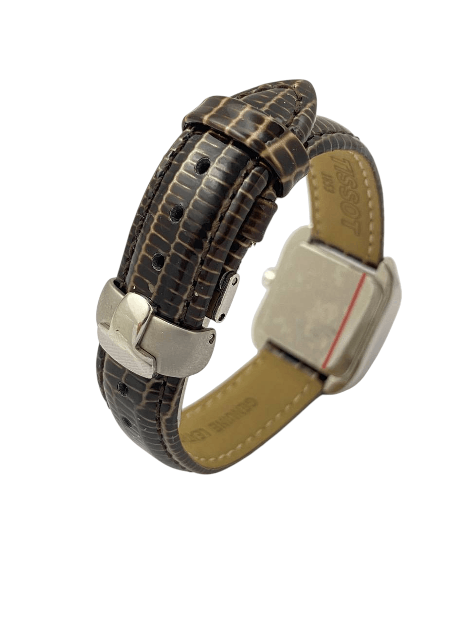 Tissot Tissot T Wave Square Steel Bracelet Quartz Swiss Wrist Watch Size ONE SIZE - 9 Thumbnail