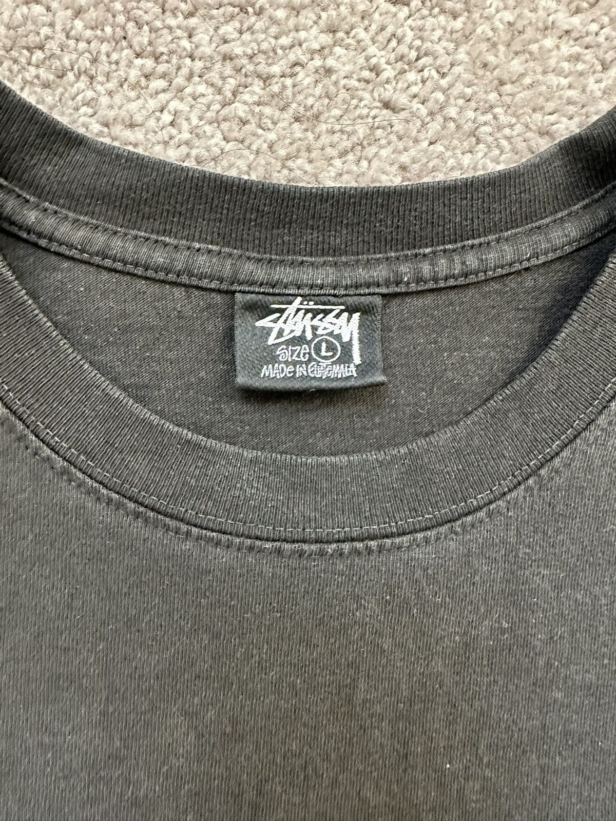 Stussy Black Stussy Pigment Dyed 8 Ball Tee Size Large- Used Size US L / EU 52-54 / 3 - 3 Thumbnail