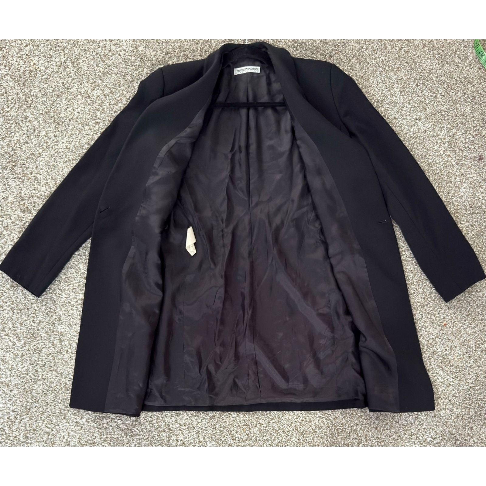 Emporio Armani Vintage Black Emporio Armani 1973 Womens Jacket Dress Coat Size L / US 10 / IT 46 - 3 Thumbnail