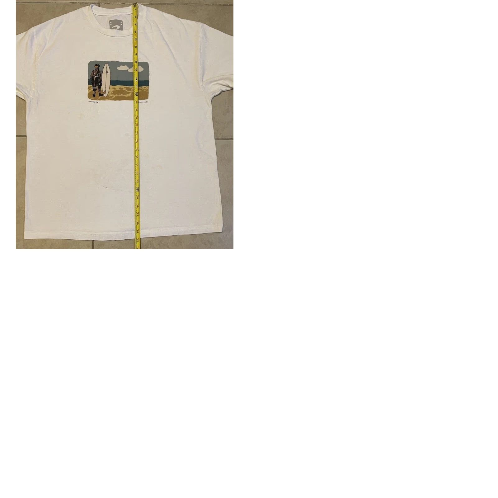 Quartersnacks Rowan Zorilla 2 Riser Pads Faded Shirt XL White T-Shirt Skateboarding Quartersnacks Distressed 90s Y2K Mens Shirt Size US XL / EU 56 / 4 - 10 Thumbnail
