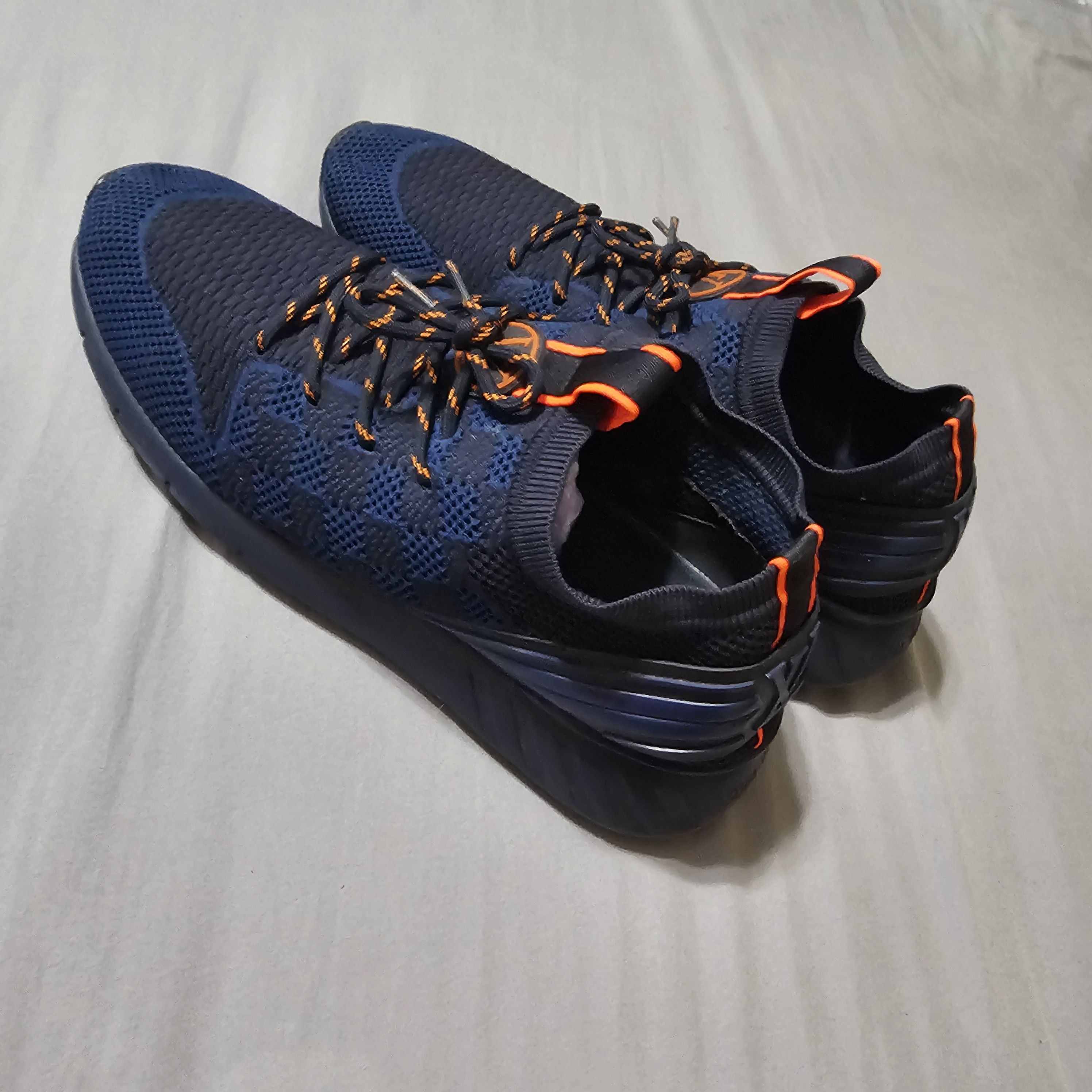 Louis Vuitton Louis Vuitton Navy Blue/Black Damier Knit Sneaker US 10.5 Size US 10.5 / EU 43-44 - 3 Thumbnail