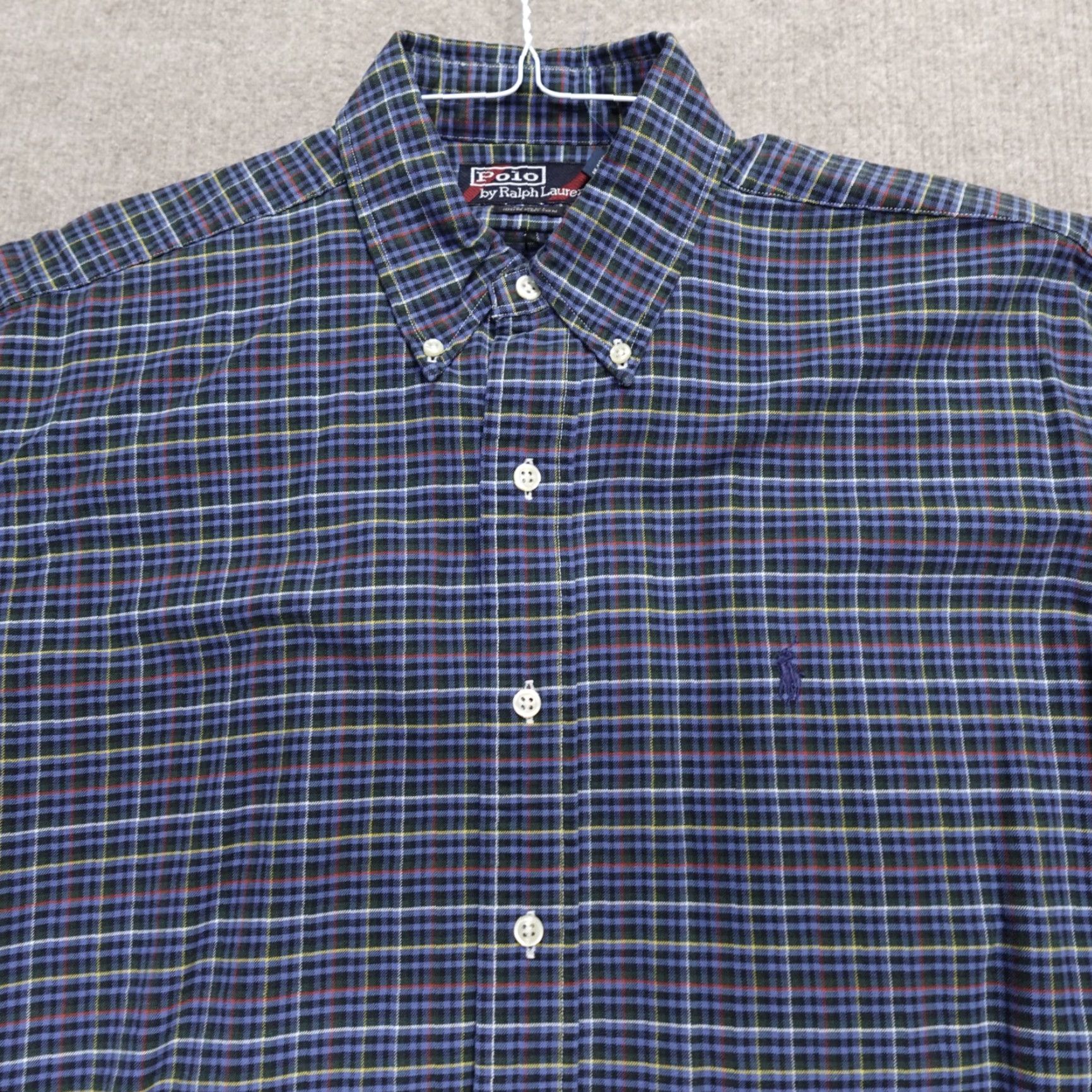 Polo Ralph Lauren Polo Ralph Lauren Mens Shirt Medium Blue Plaid Blake Size US M / EU 48-50 / 2 - 2 Thumbnail