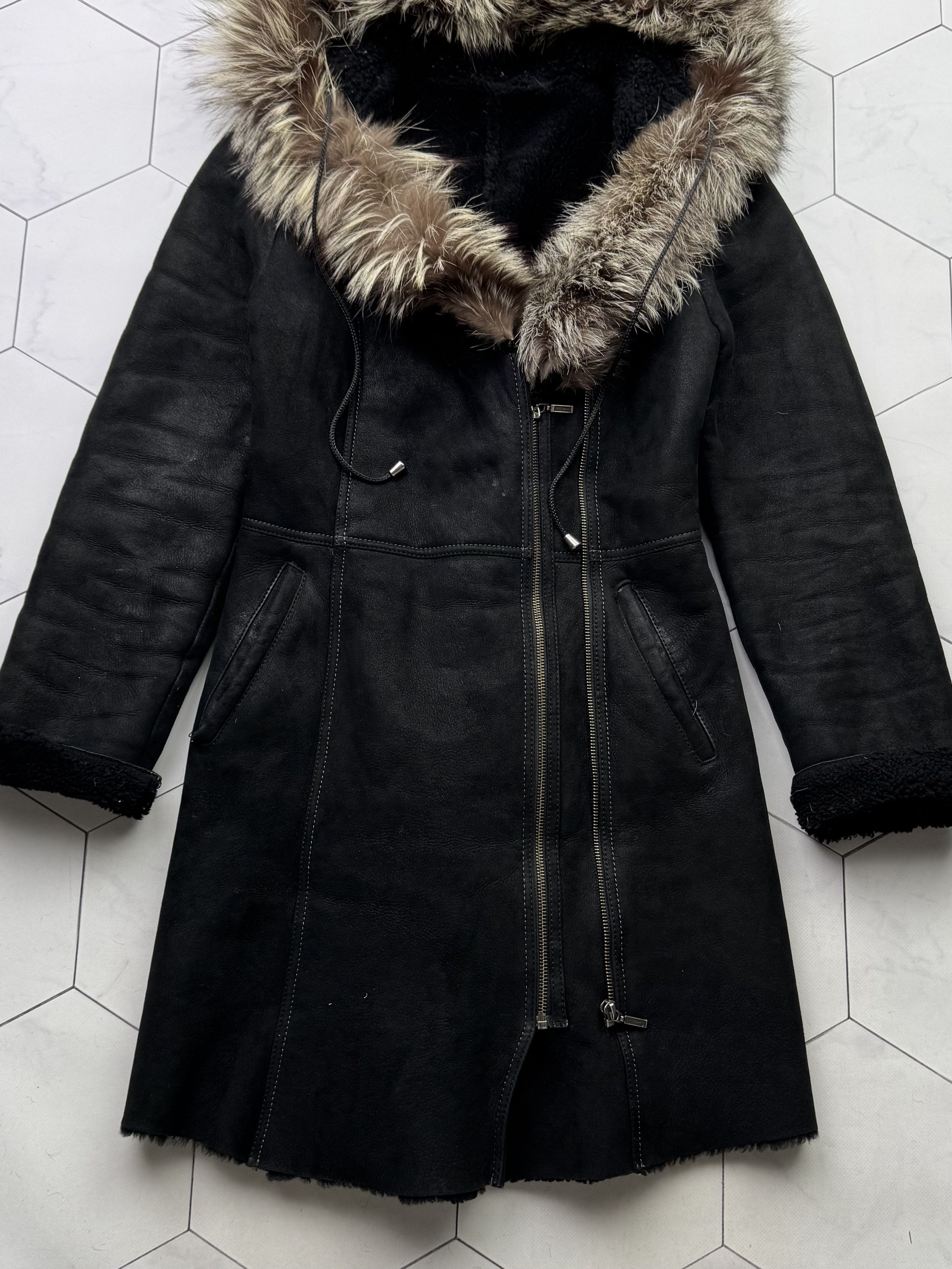 Japanese Brand Vintage Real Sheepskin Coat (B587)E2D15 Size M / US 6-8 / IT 42-44 - 3 Thumbnail