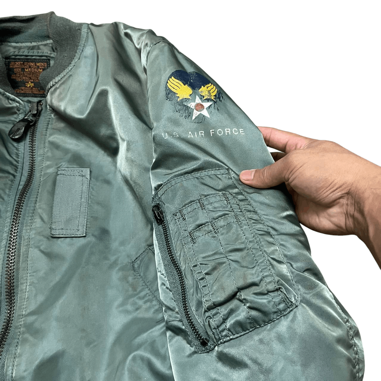 Alpha Industries Vintage Alpha Industries Ma 1 Flight Bomber Jacket Size US M / EU 48-50 / 2 - 5 Thumbnail