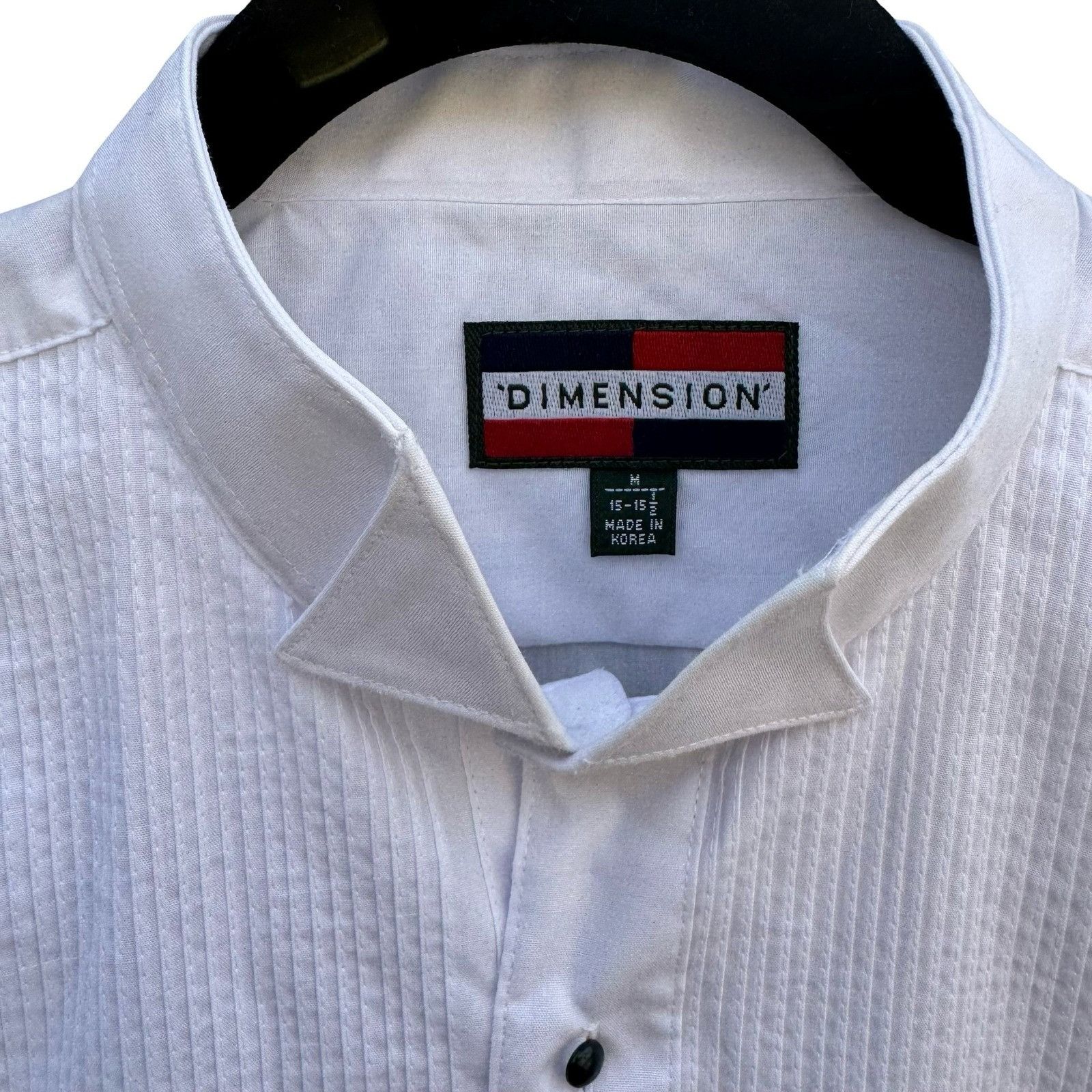 Other Dimension Mens White Wing Tip Collar Pleated Bib Tuxedo Dres Size US M / EU 48-50 / 2 - 5 Thumbnail
