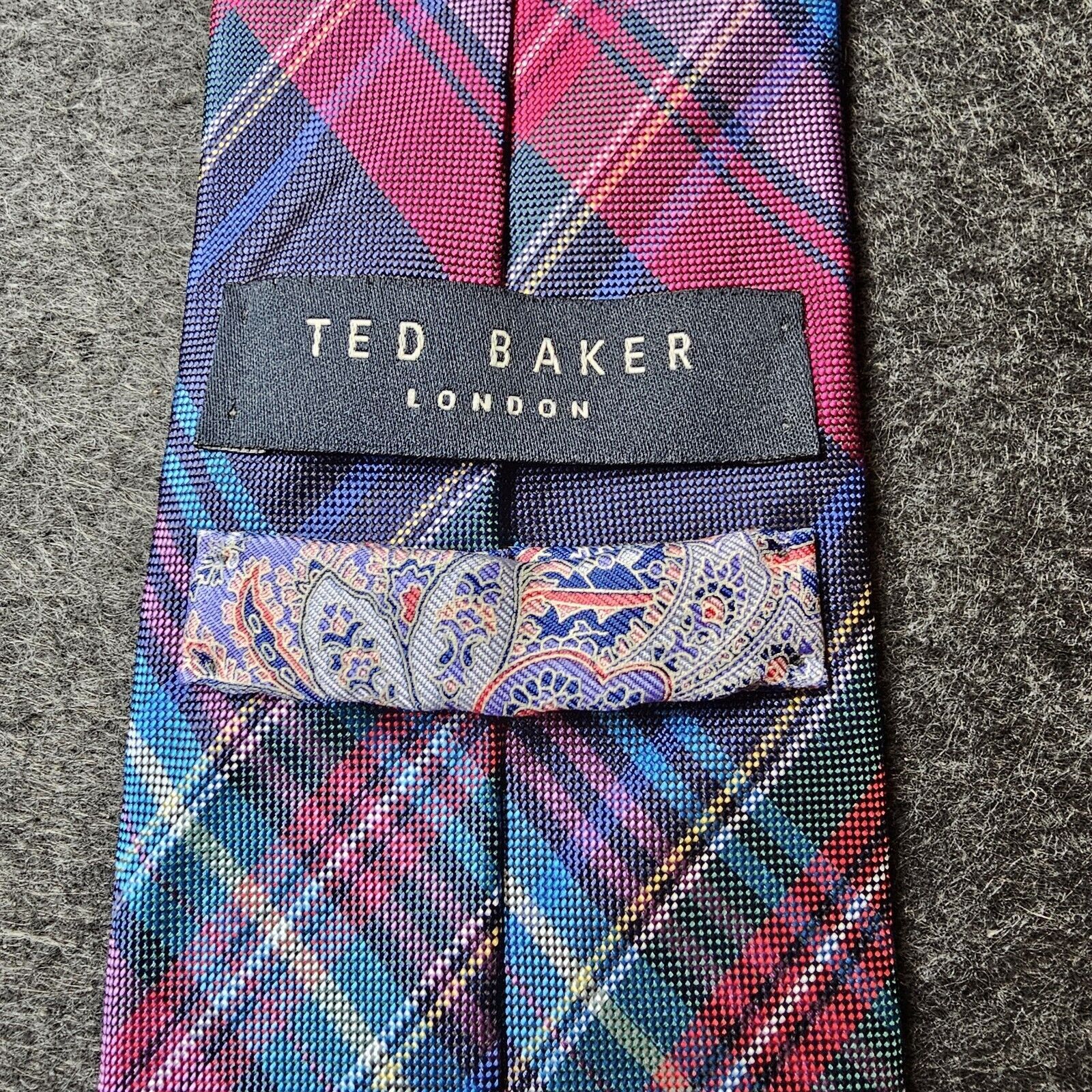 Ted Baker Ted Baker Tie 100% Silk Blue Repp Plaid USA Necktie Italy 62 Size ONE SIZE - 8 Thumbnail