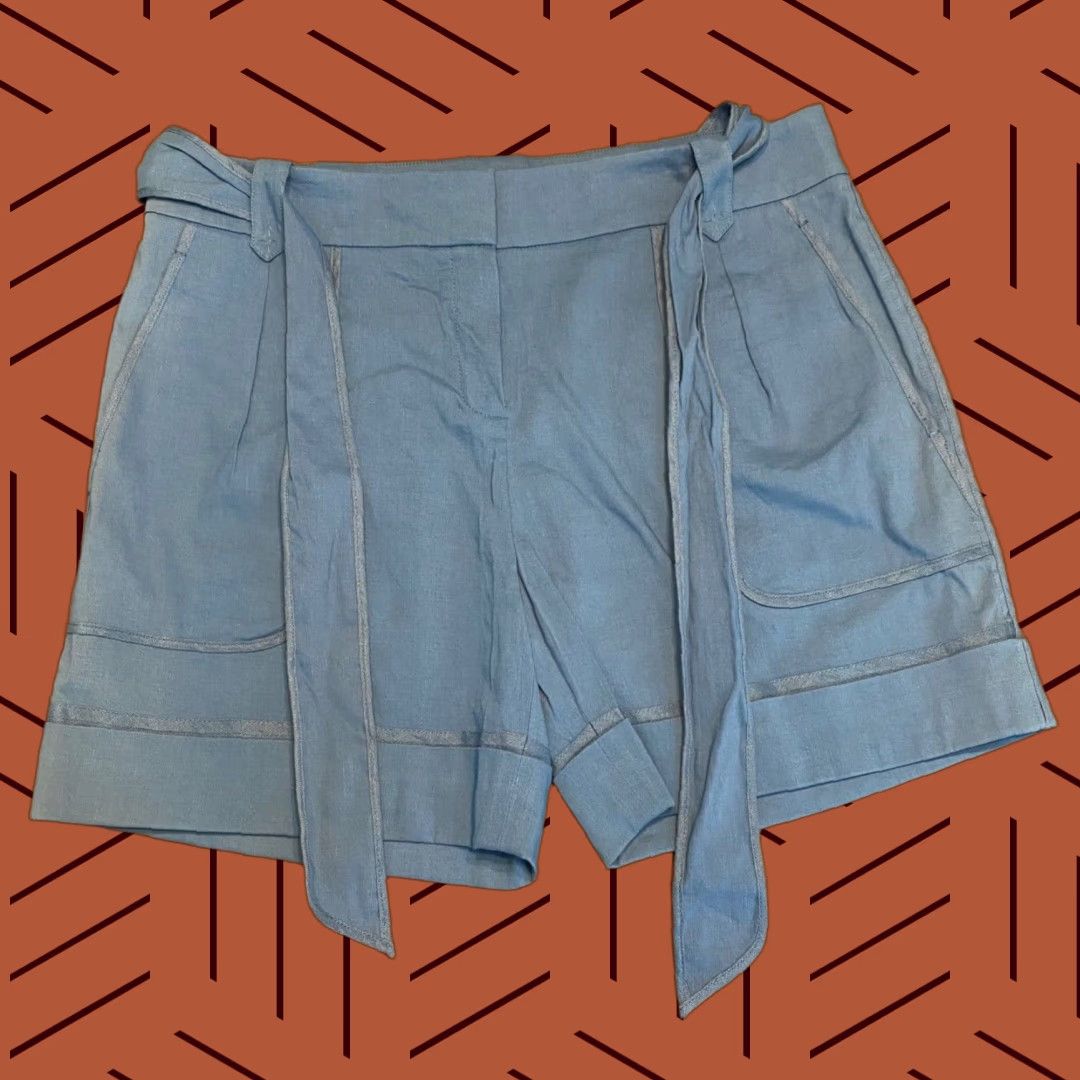 Elie Tahari Shorts Women US 10 Blue Belted Laced 5