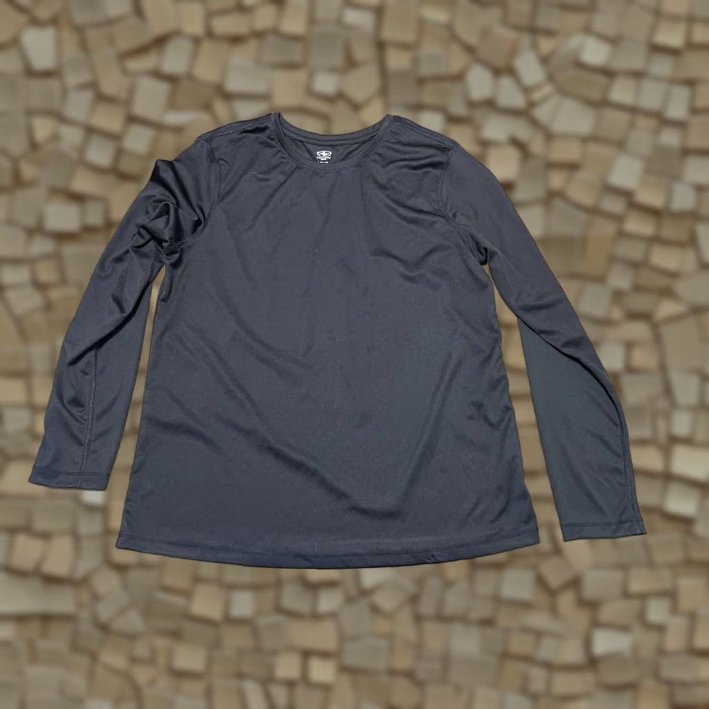 Athletic Works Athletic Works Shirt Womens Large Black Long Sleeve Crew Neck Shirt Size L / US 10 / IT 46 - 1 Thumbnail