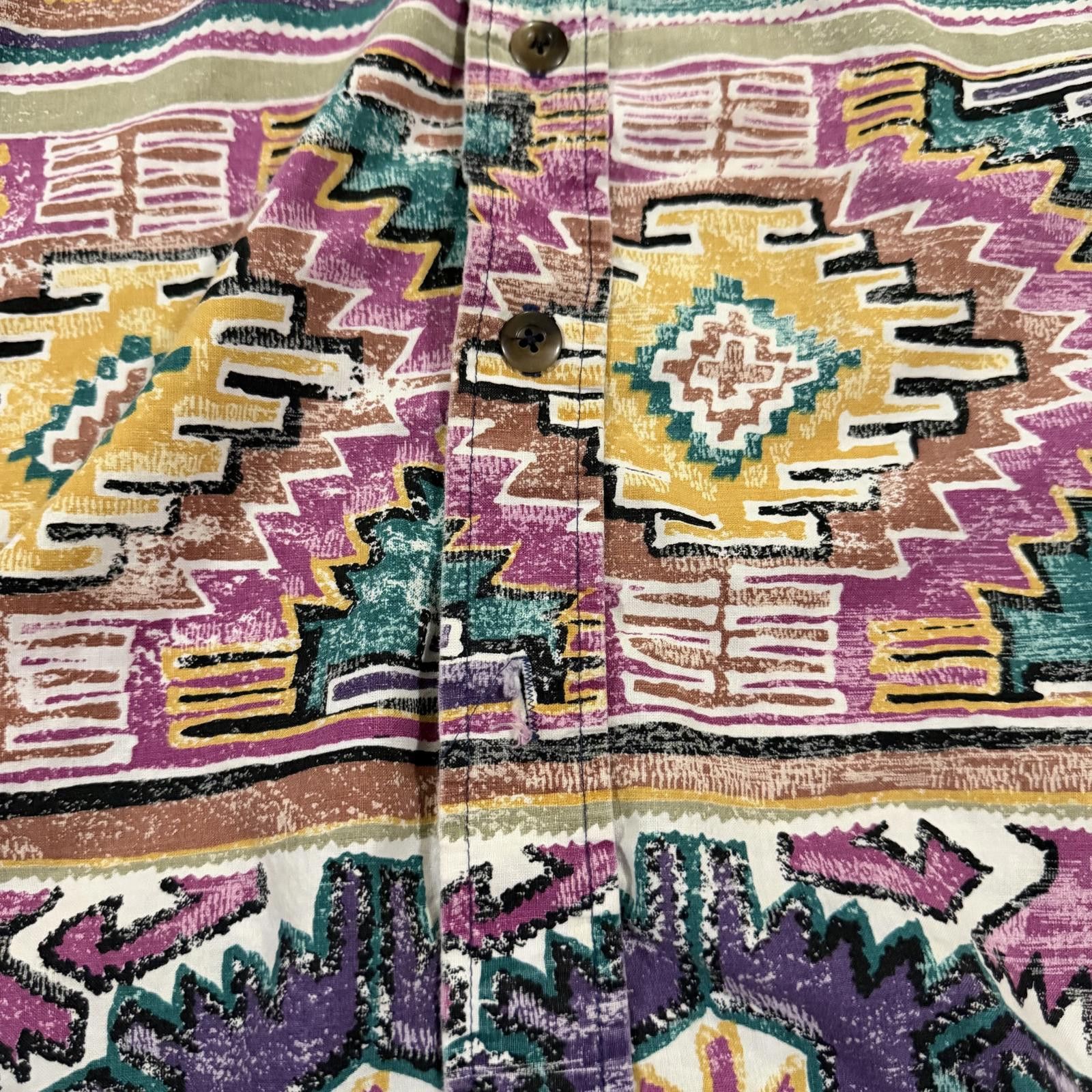 Other Vintage Purple Aztec Western Roughrider by Circle T Shirt Size US M / EU 48-50 / 2 - 4 Thumbnail