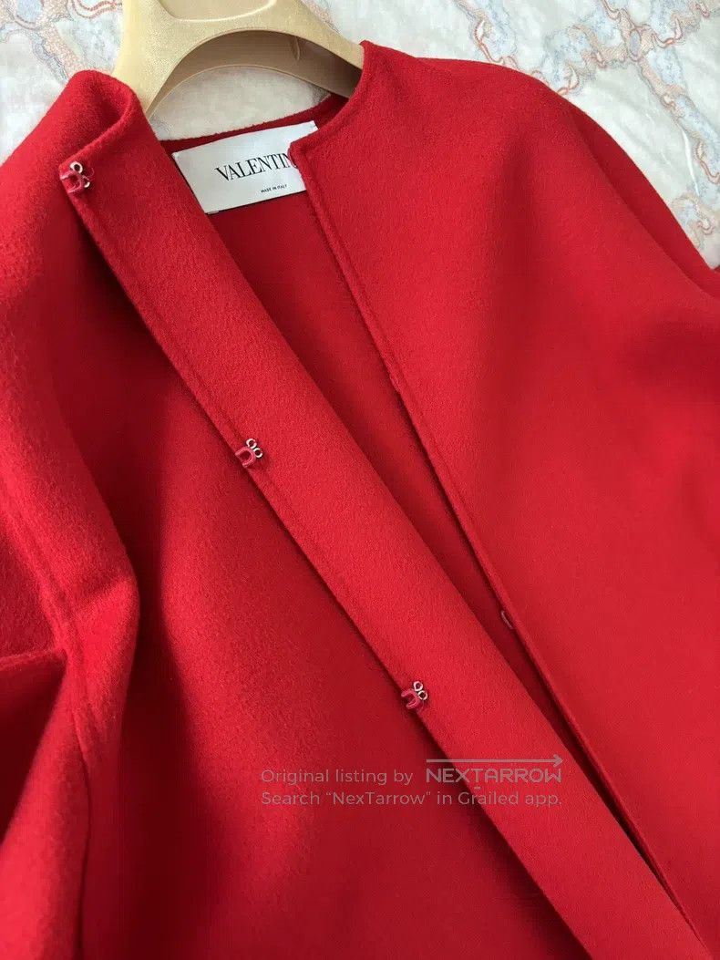 Valentino Valentino Red cloak coat Size M / US 6-8 / IT 42-44 - 5 Thumbnail