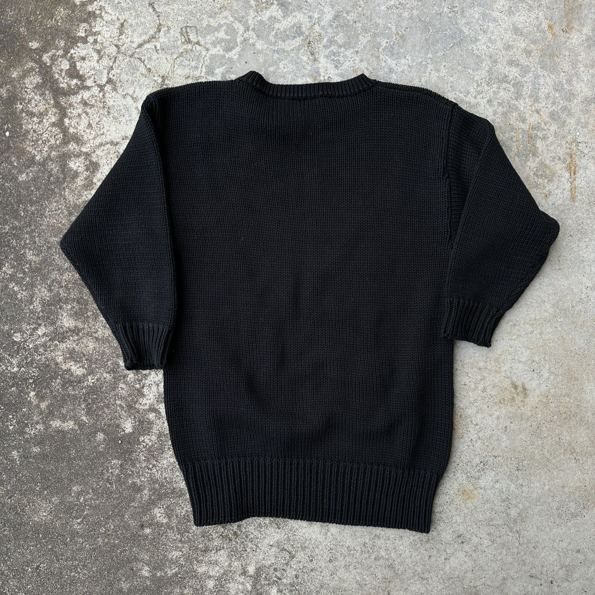 Hysteric Glamour × Vintage 80s Black Flower Floral Knitted sweater jumper y2k Size US M / EU 48-50 / 2 - 2 Thumbnail