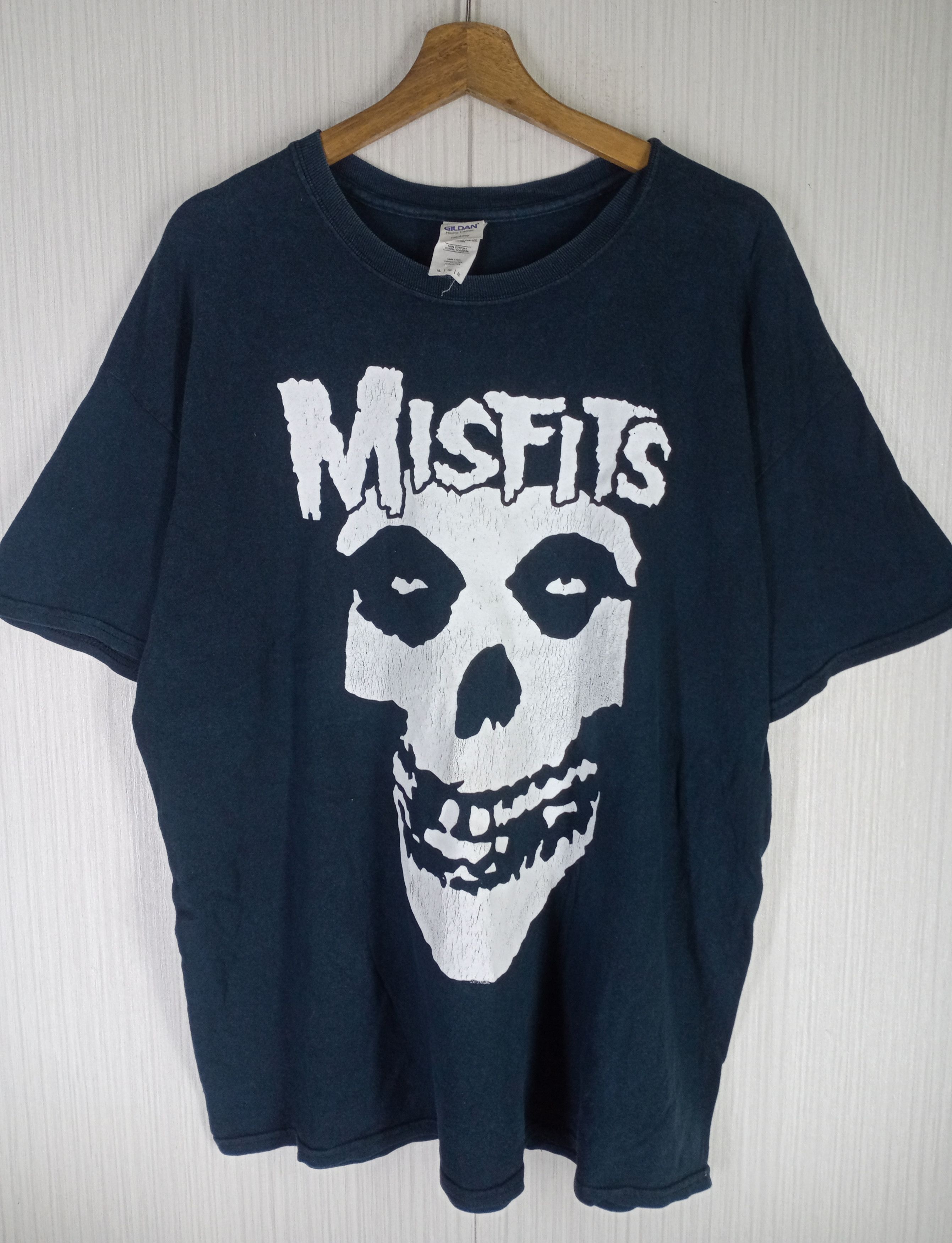 Rare Vintage Misfits Big Skull Metal Band Rock Tshirt