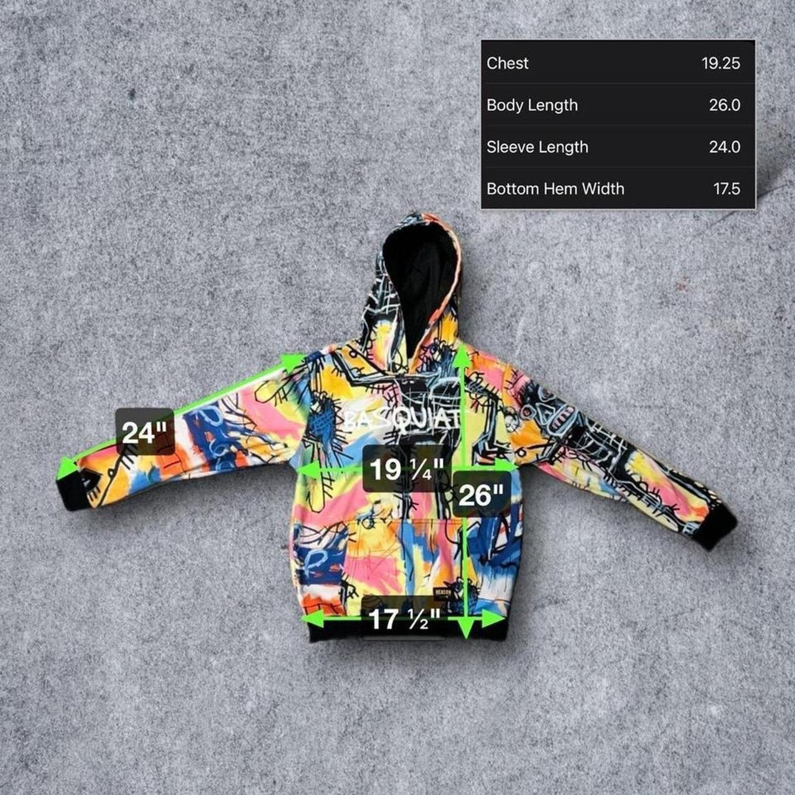 Reason Reason x Jean-Michel Basquiat Multicolor AOP Graphic Hoodie Size US S / EU 44-46 / 1 - 5 Thumbnail