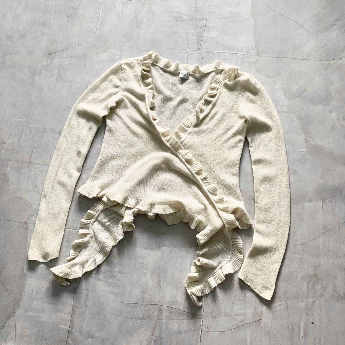 Armani Collezioni Armani Collezioni Cashmere Knit Cardigan Rick Owens Style Size ONE SIZE - 1 Thumbnail