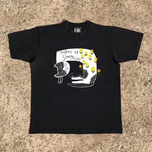Other Black casual retro cat print t-shirt Size US M / EU 48-50 / 2 - 5 Thumbnail