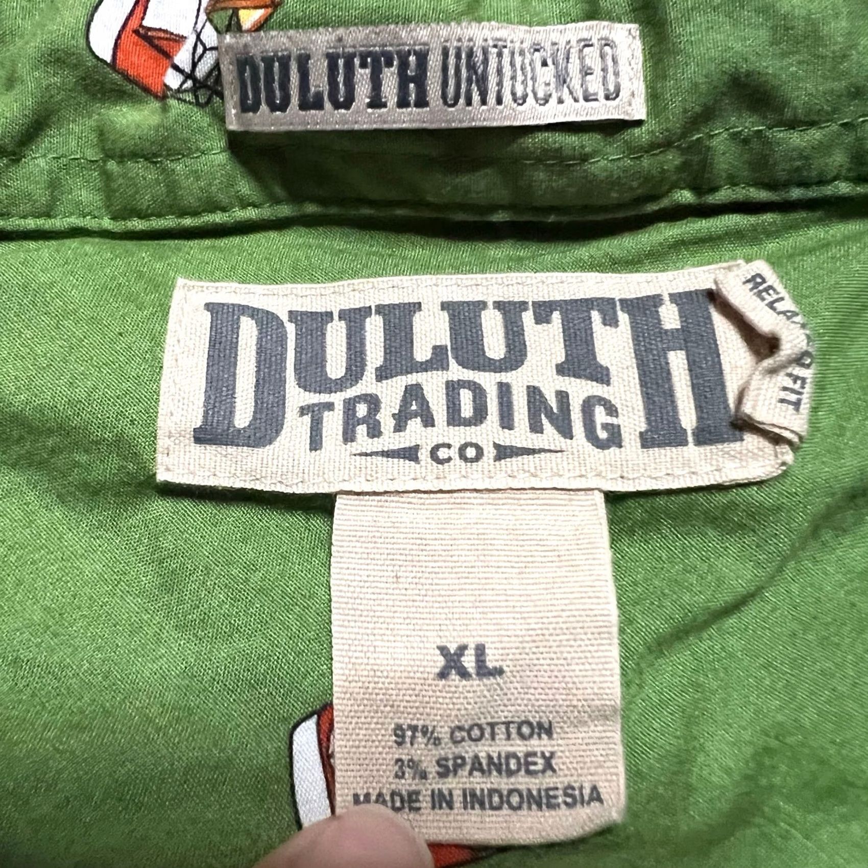 Duluth Trading Company Duluth Trading Shirt Mens XL Green Beergarden Untucked Relaxed All Over Print Shirt Size US XL / EU 56 / 4 - 7 Thumbnail