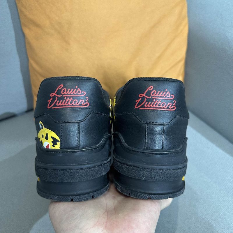 Louis Vuitton Nigo x LOUIS VUITTON Black Trainer Sneakers -2505 Size US 10 / EU 43 - 3 Thumbnail