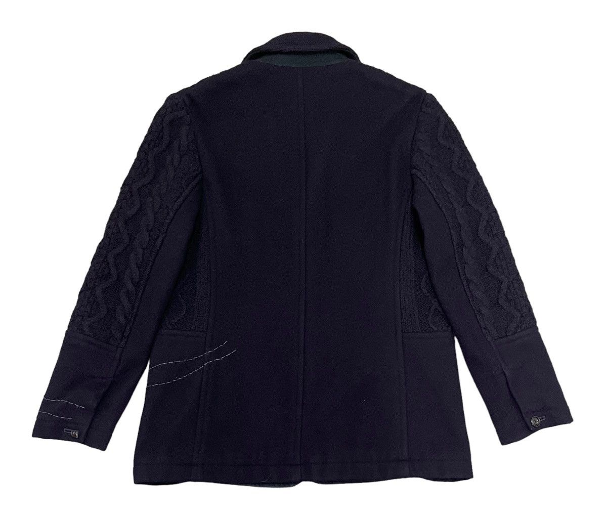 Blue Blue Japan Vintage Blue Blue Wool Blend Knit Jacket Size US M / EU 48-50 / 2 - 2 Thumbnail