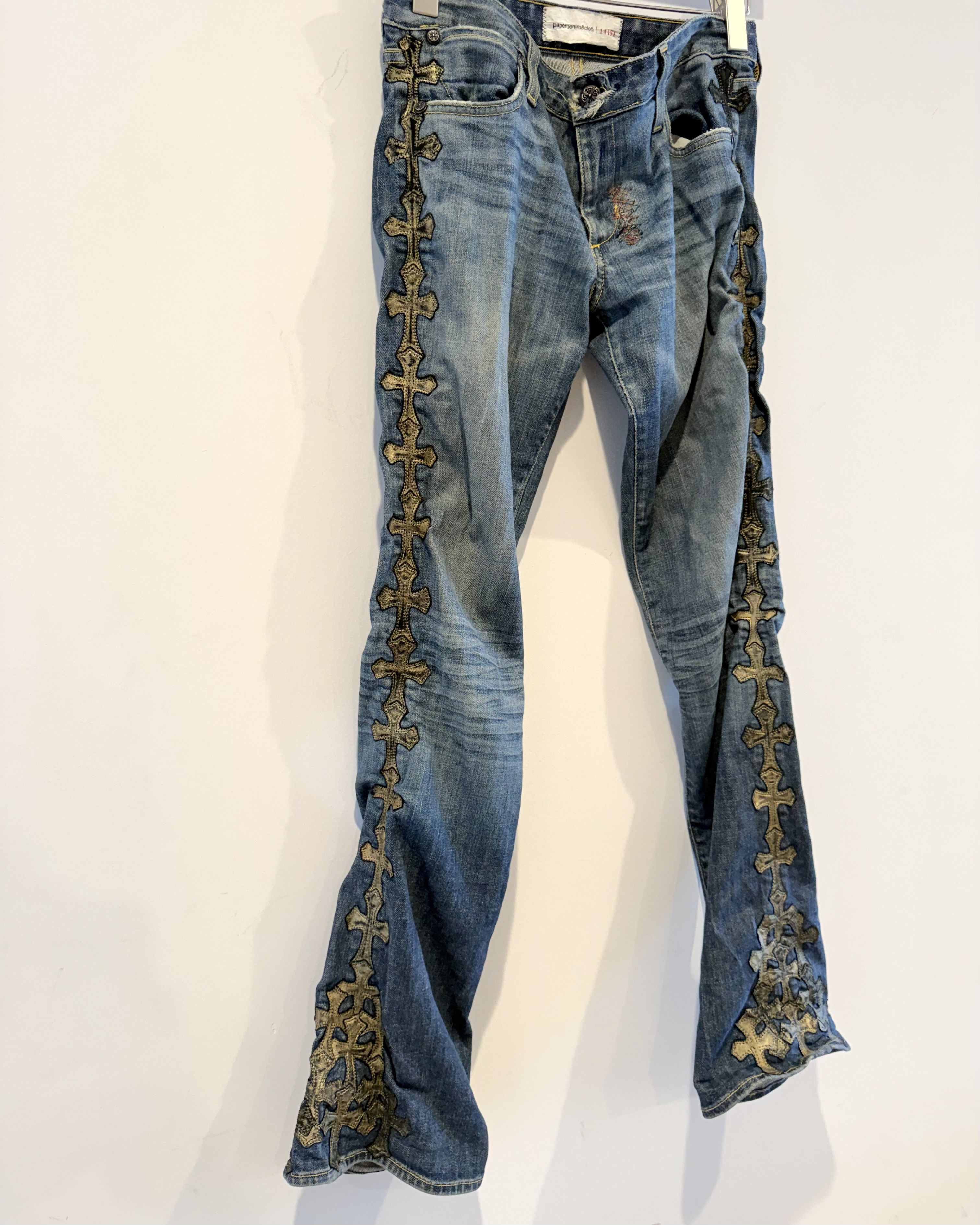 Chrome Hearts Chrome Hearts Gold Leather Patches Jeans Denim Size US 26 / EU 42 - 3 Thumbnail