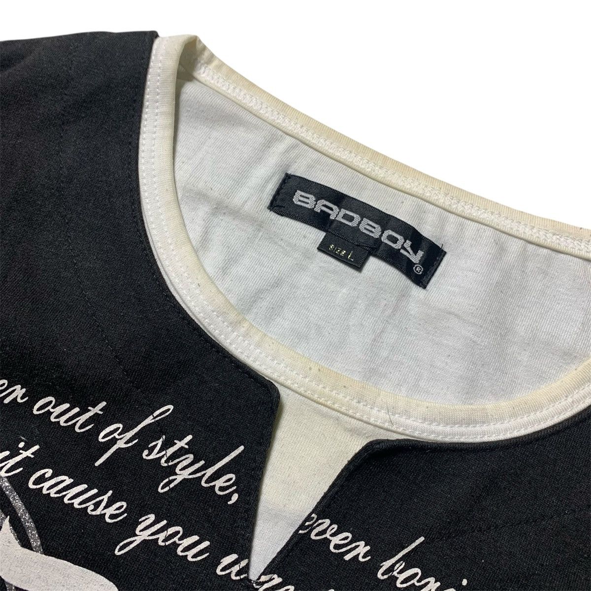 Japanese Brand 🕺Y2K Style Bad Boy Usa Poem Tapped Print Sleeve Size US L / EU 52-54 / 3 - 4 Thumbnail