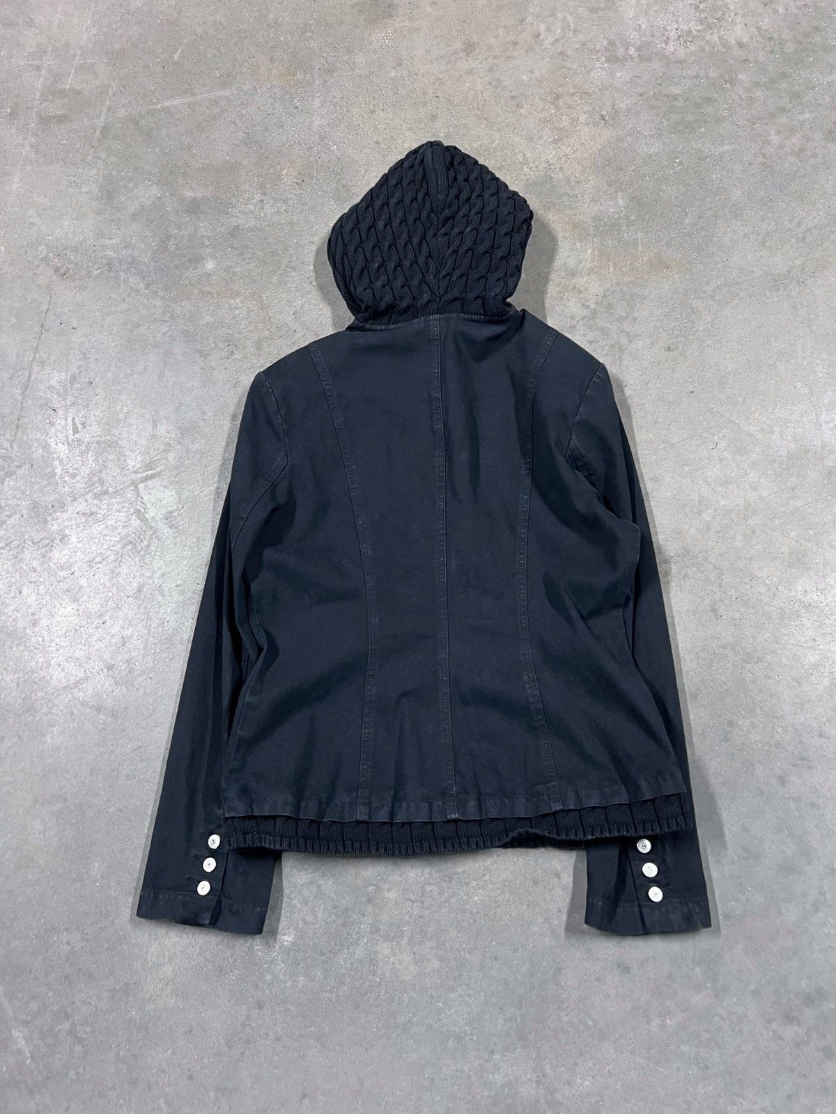 Hedi Slimane Indie Sleaze Napoleon Hooded Avant Garde Jacket Size L / US 10 / IT 46 - 5 Thumbnail