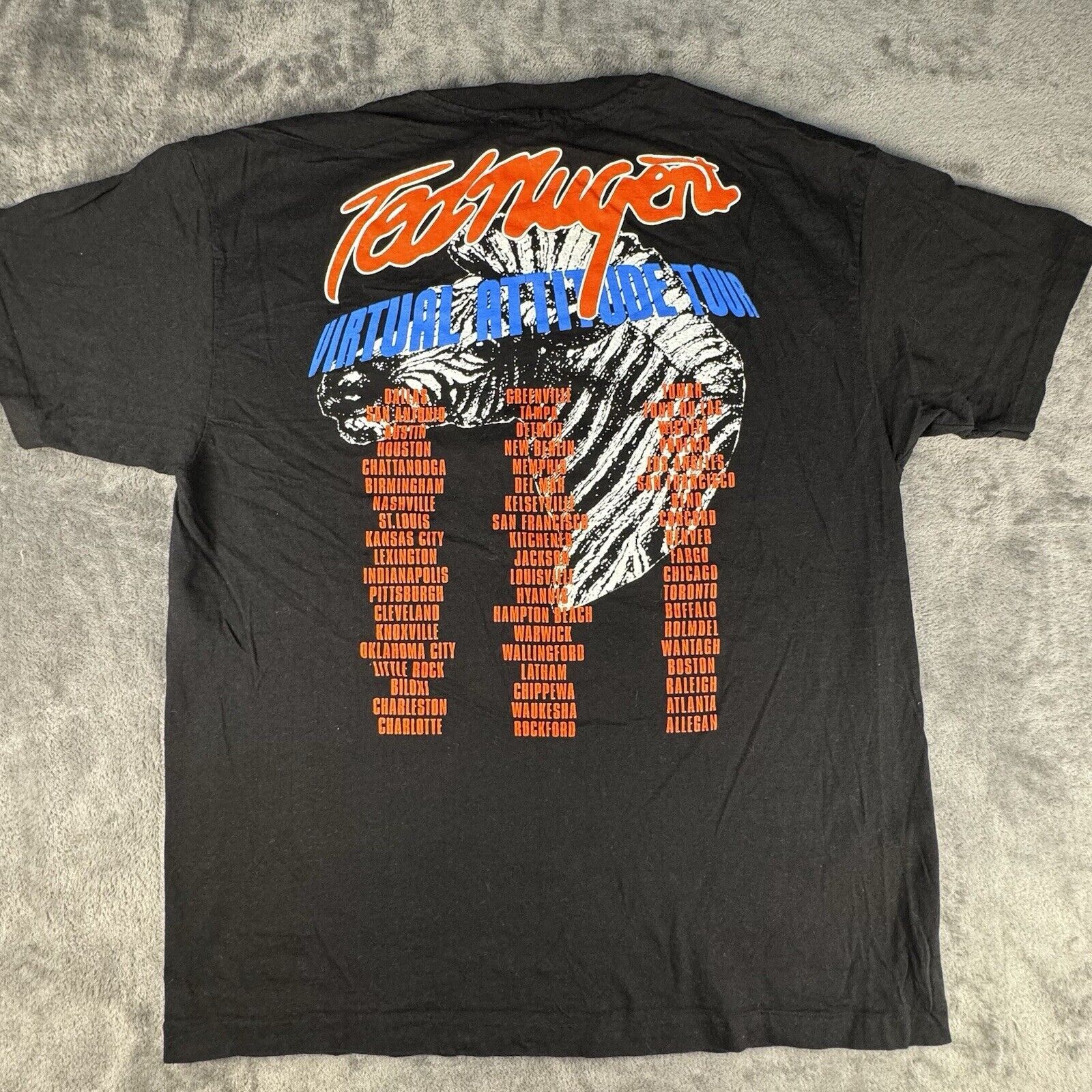 Hanes Vintage 90s Ted Nugent Rock Graphic Band T Shirt Hanes XL Size US XL / EU 56 / 4 - 10 Thumbnail