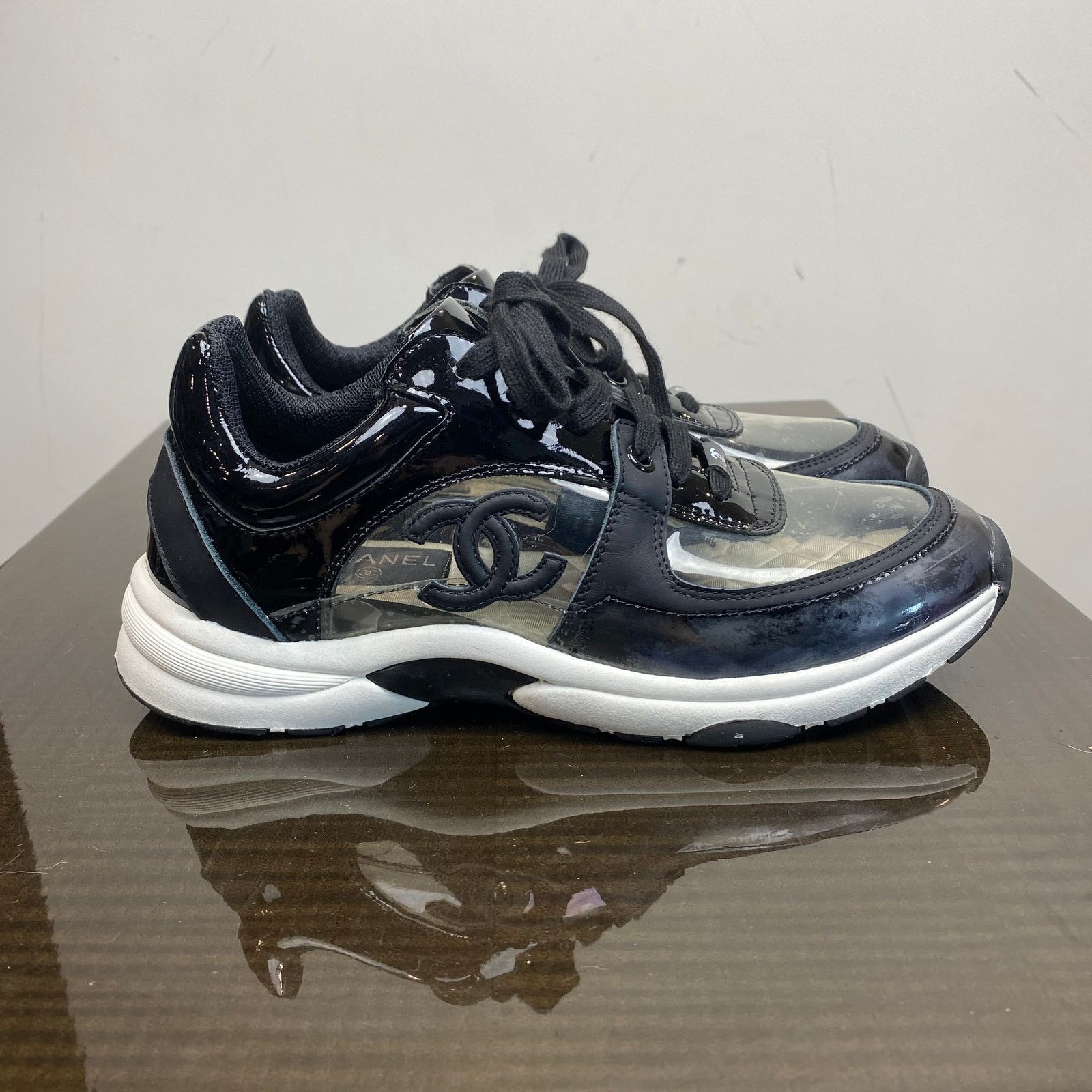 Chanel Chanel CC PVC Leather See Through Sneakers Shoes Women's 39 Size US 9 / IT 39 - 3 Thumbnail