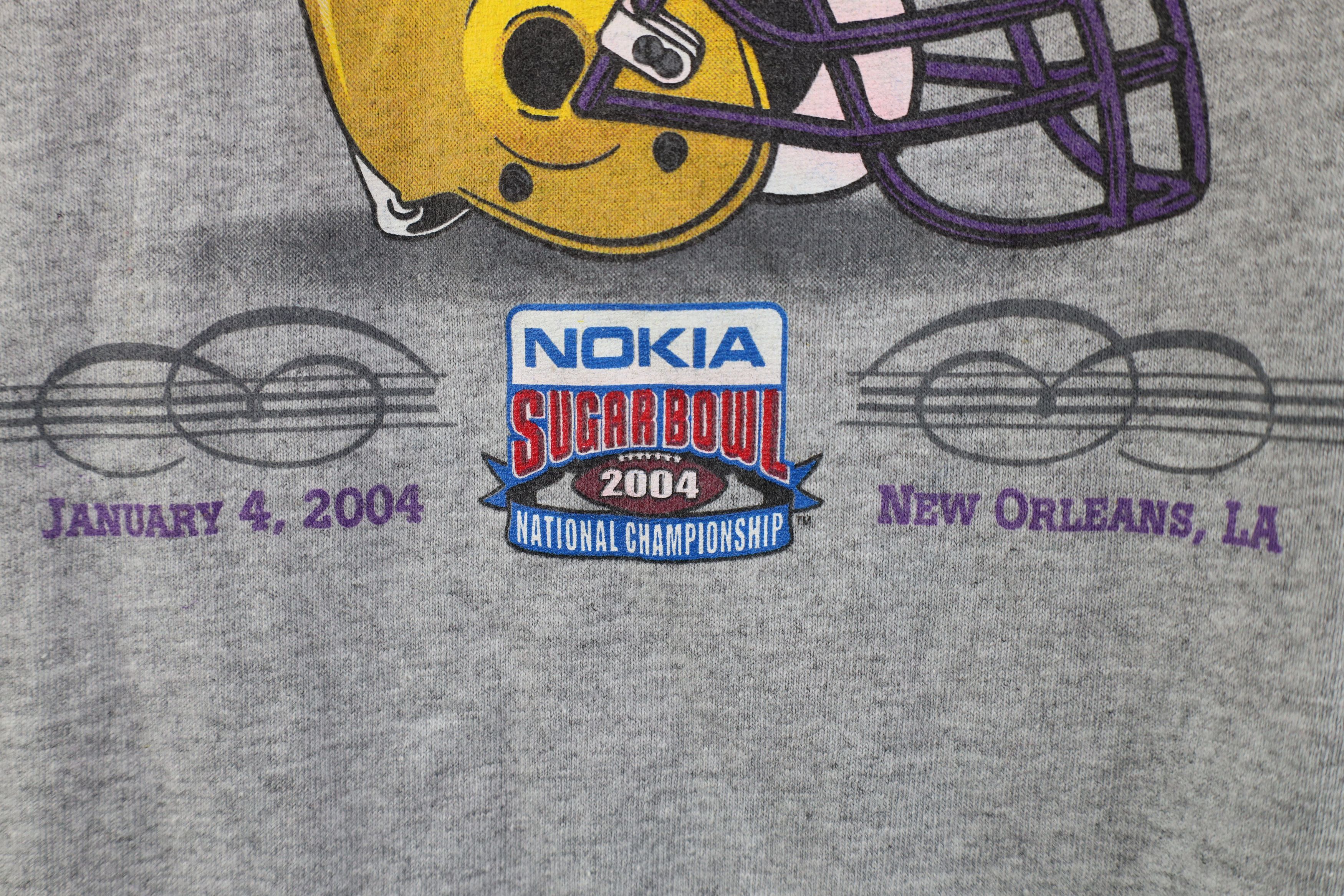Vintage Vintage Y2K Champs LSU Football Long Sleeve T-Shirt Gray Size US XXL / EU 58 / 5 - 5 Thumbnail