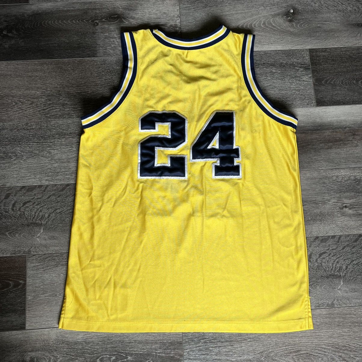 Nike × Vintage Vintage Nike Michigan Wolverines Jimmy King Fab 5 Jersey #24 Size US L / EU 52-54 / 3 - 2 Thumbnail