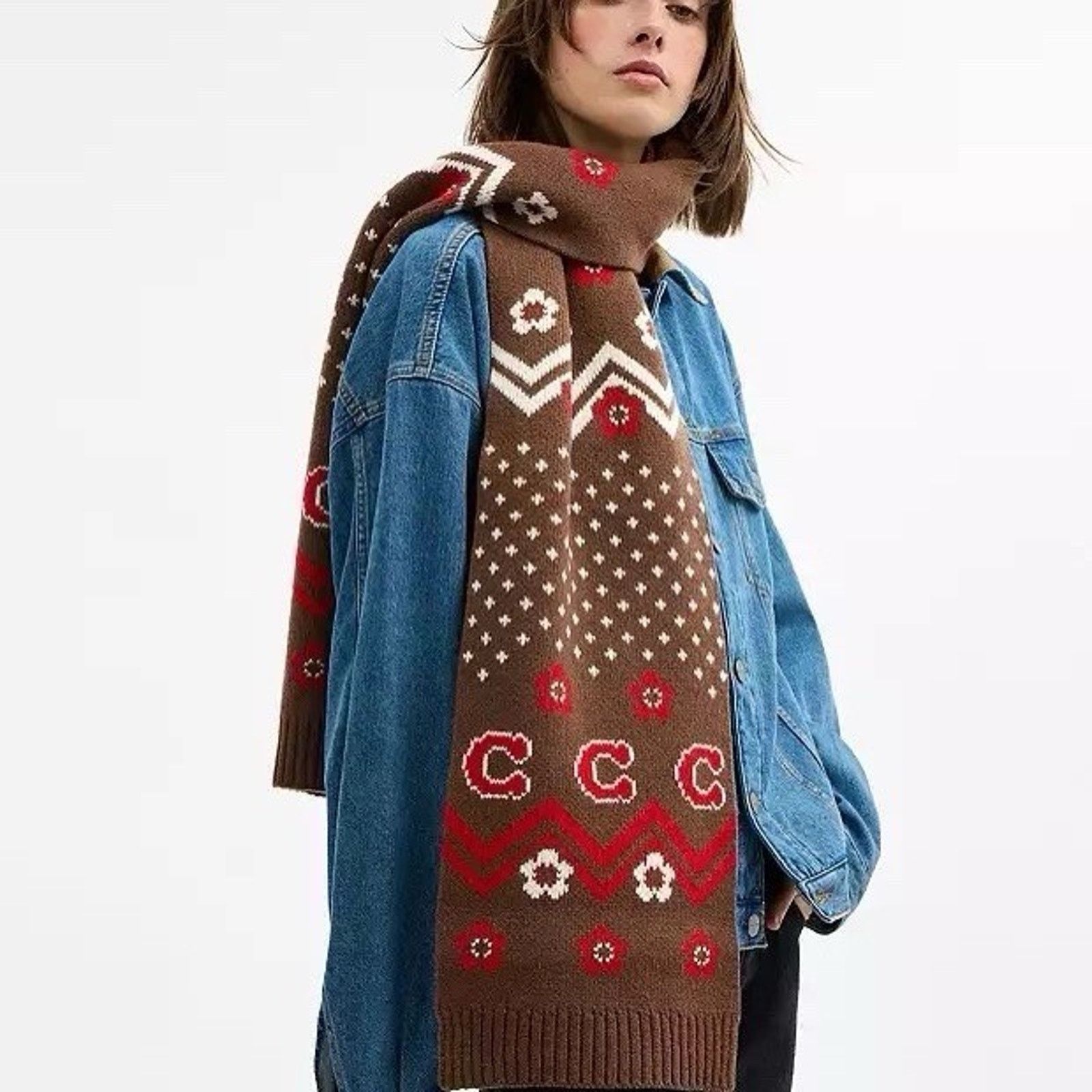 Coach NWT Bundle Coach Knit Muffler CCW05 & Gloves CCW71 Sable Size ONE SIZE - 9 Thumbnail