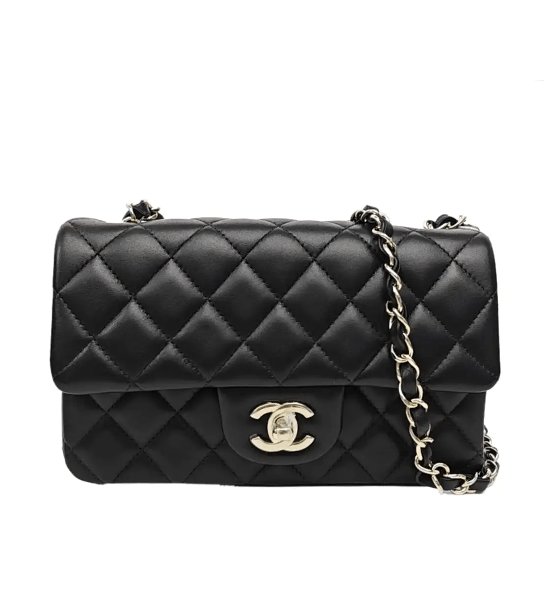 Chanel Classic Flap Mini Black Sheepskin Quilted Large Mini Shoulder Bag Crossbo, Women's